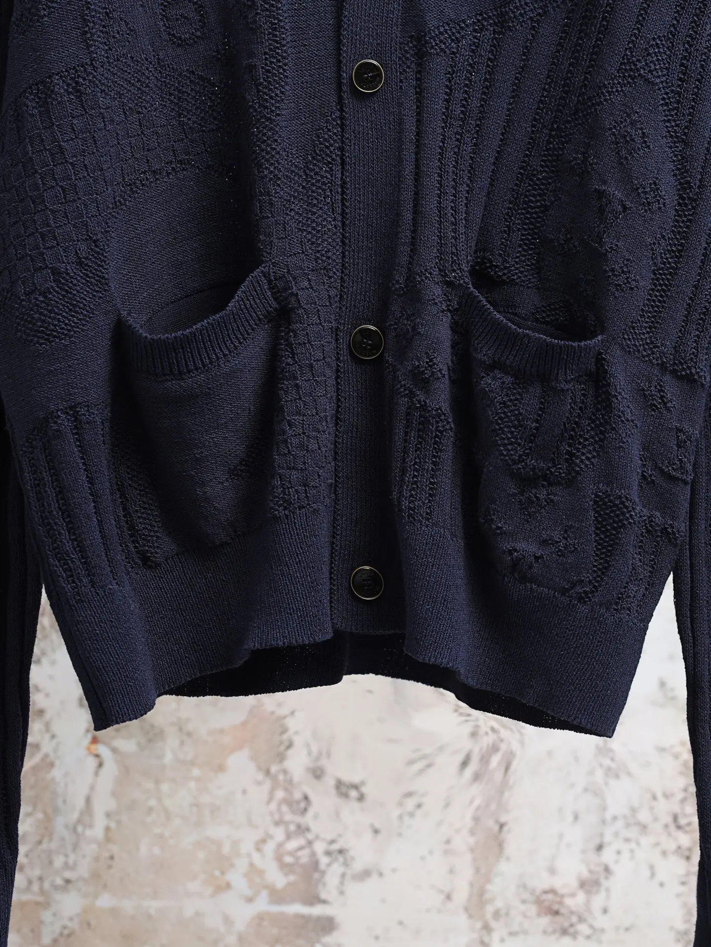 Monogram Flower Patchwork Knit Cardigan D34020609 — view 4