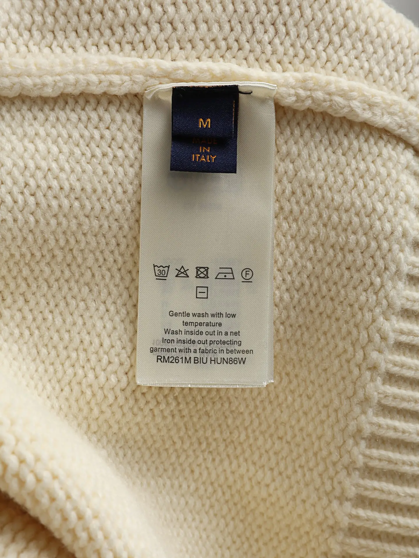 Damier Collar Zip-Up Wool Cardigan D34020588 — view 9