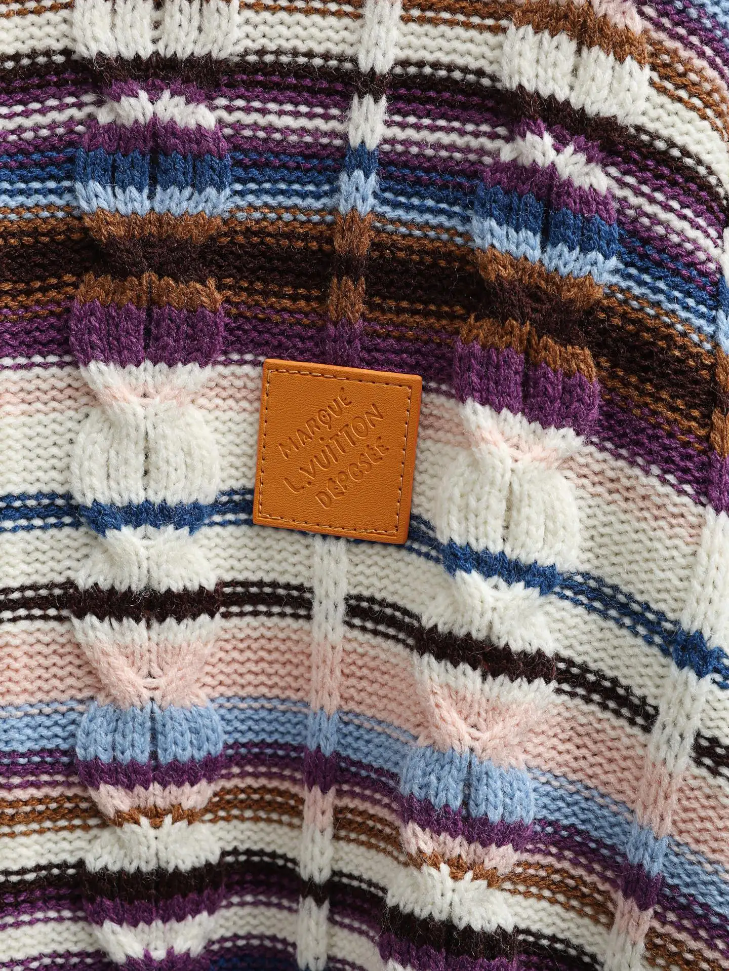 Striped Cable-Knit Zip-Up Cardigan D34020589 — view 5