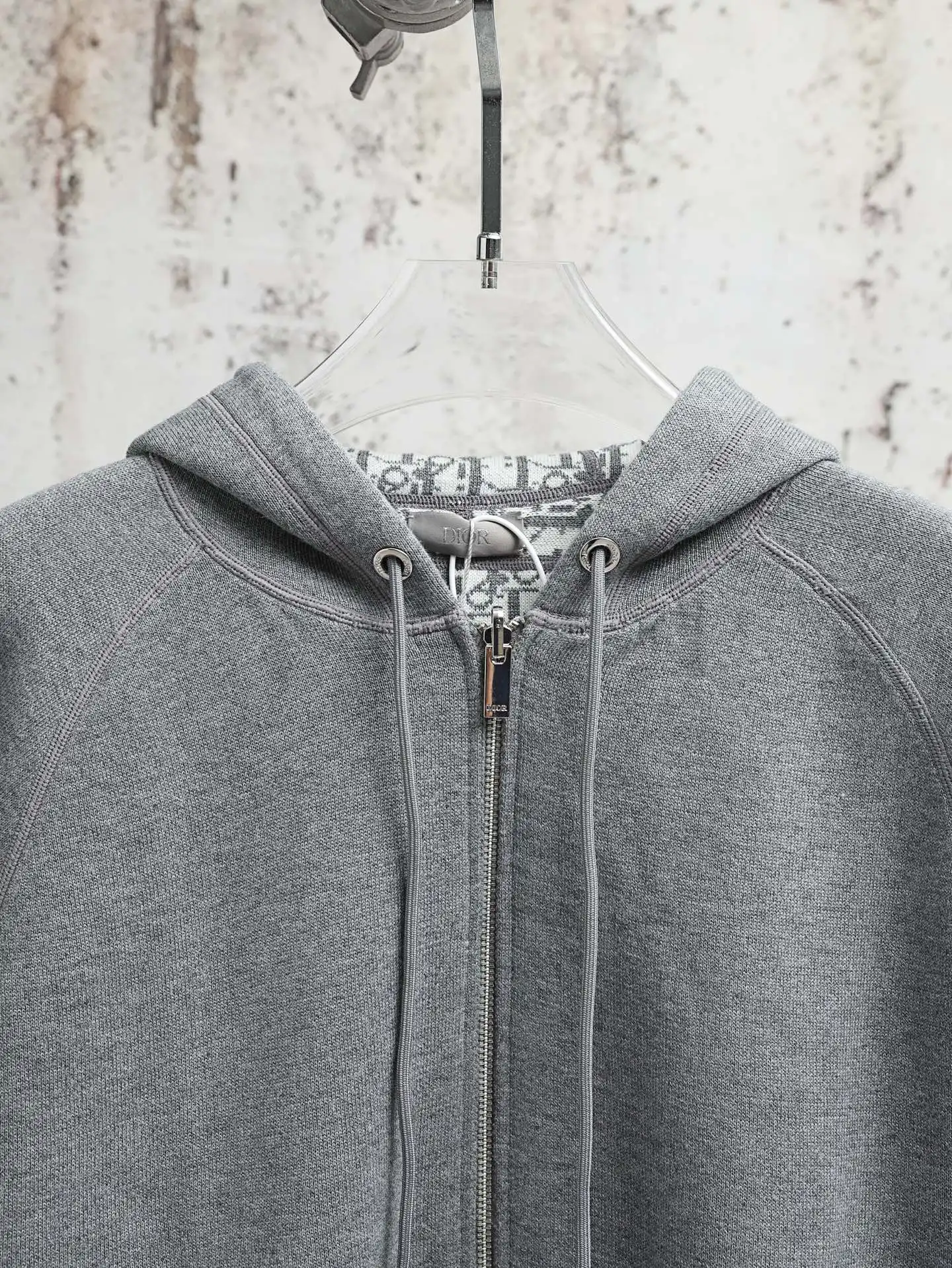Oblique Lining Zip-Up Hoodie D34520601 — view 3