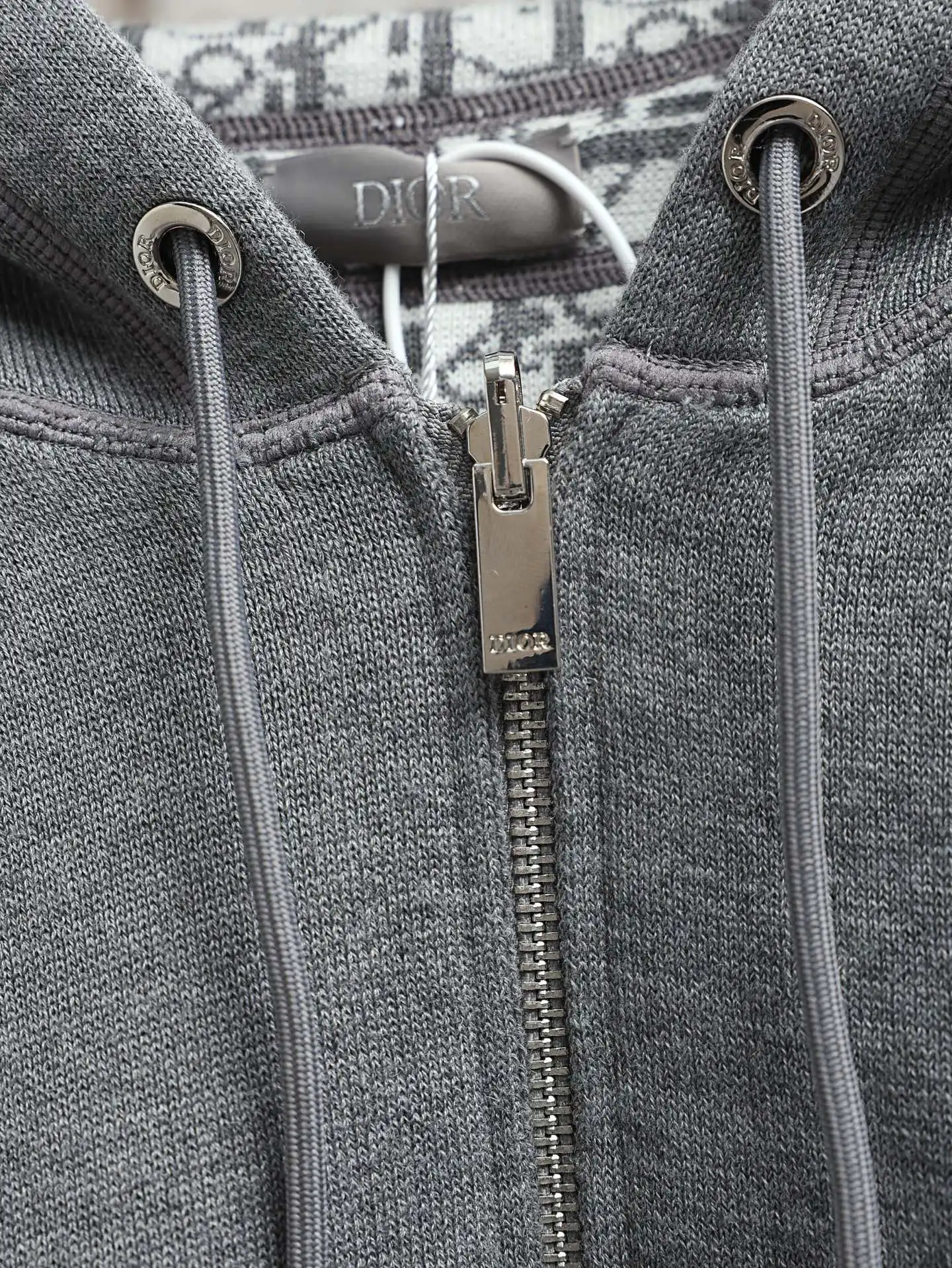 Oblique Lining Zip-Up Hoodie D34520601 — view 5
