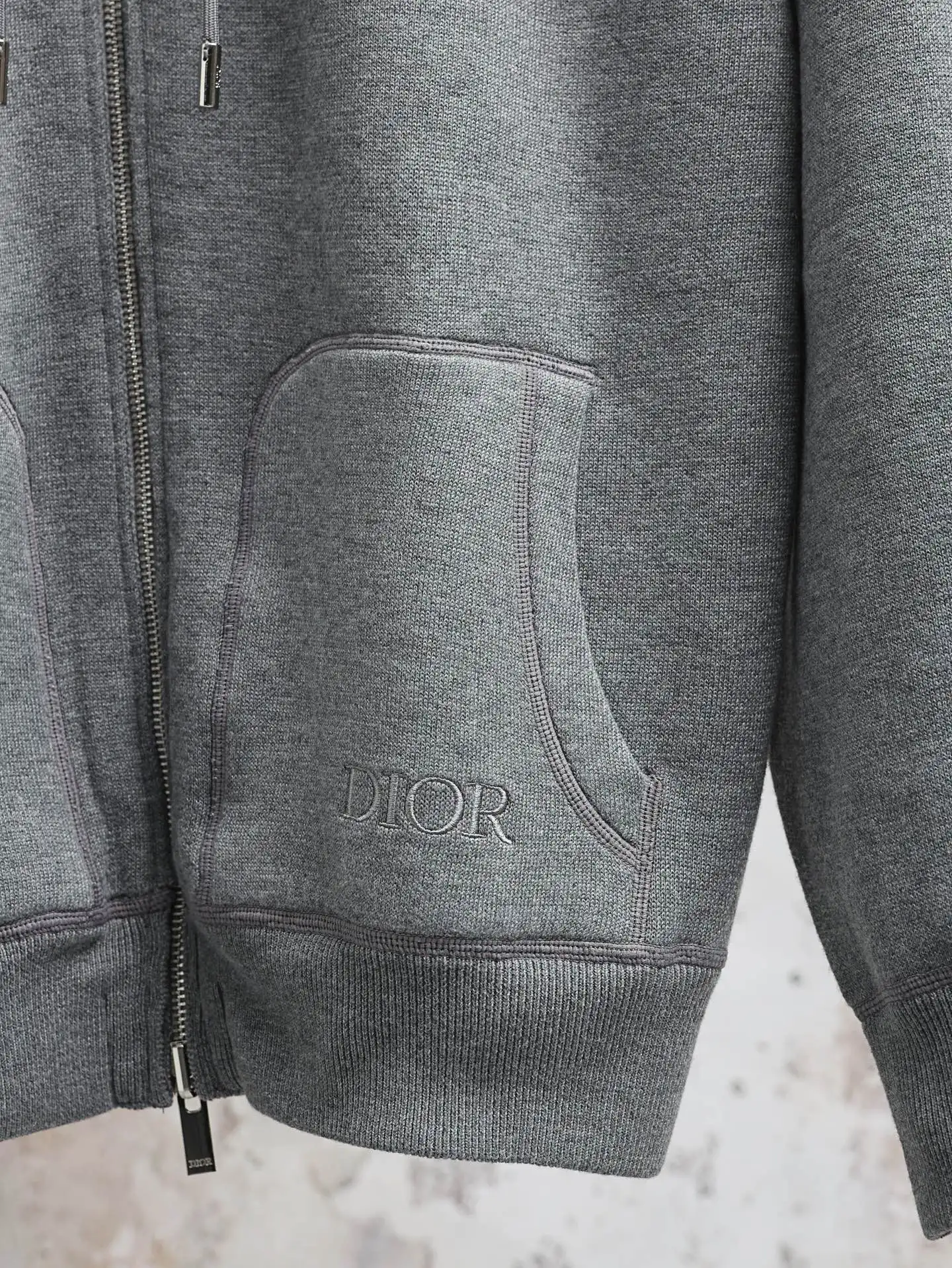 Oblique Lining Zip-Up Hoodie D34520601 — view 6