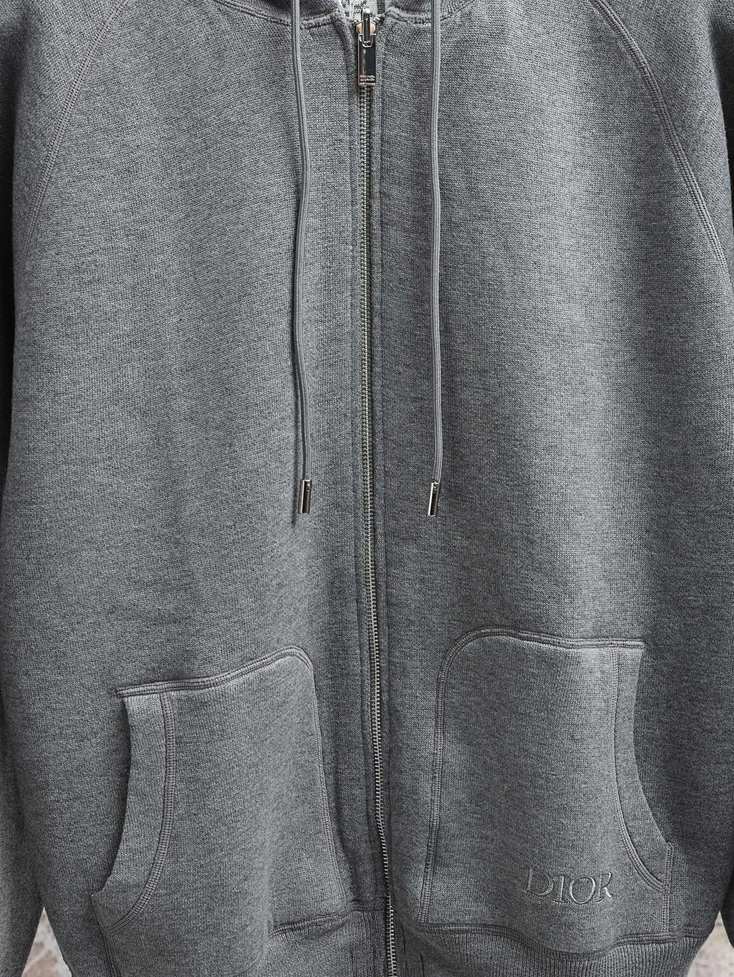 Oblique Lining Zip-Up Hoodie D34520601 — view 7