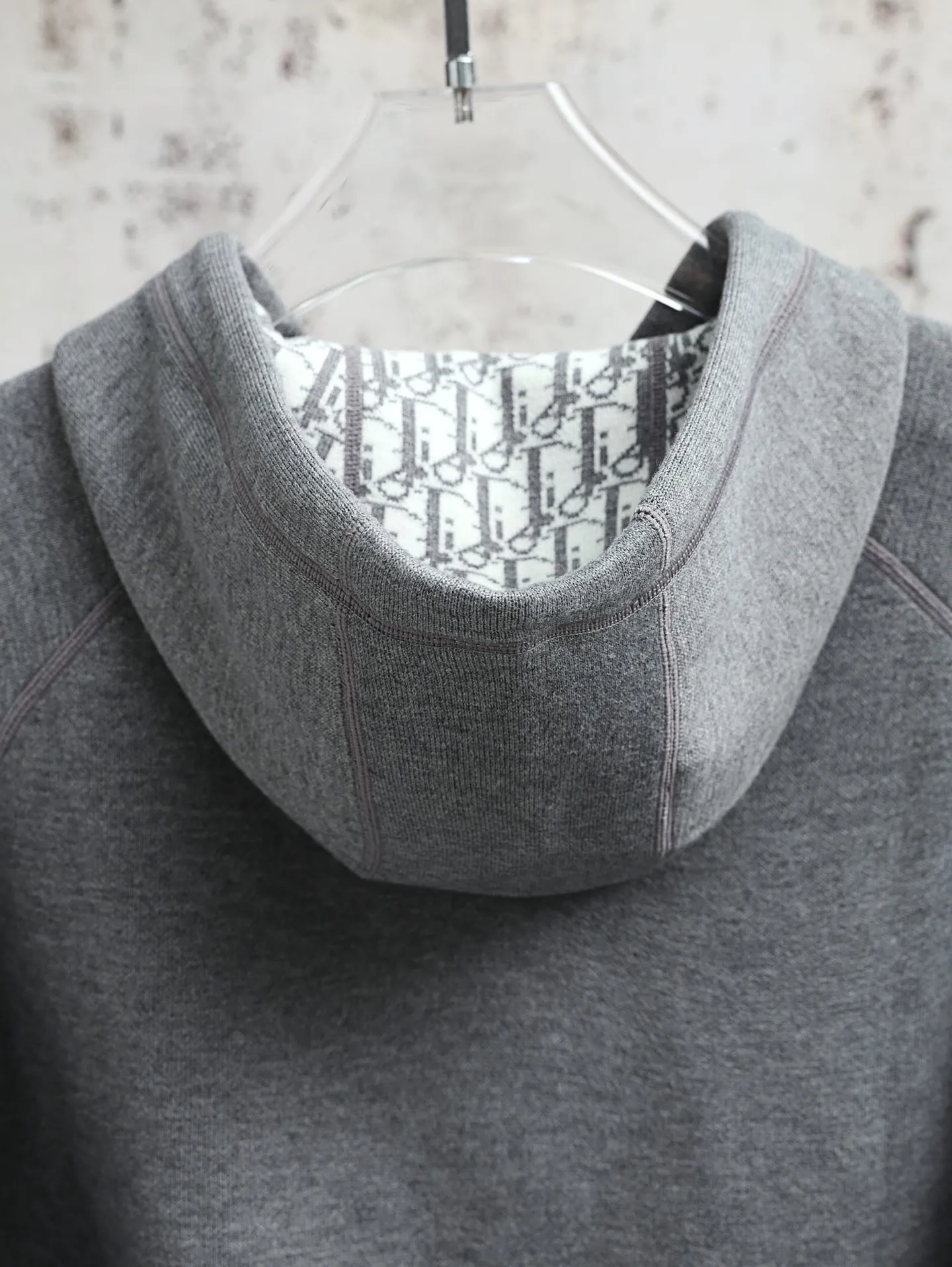 Oblique Lining Zip-Up Hoodie D34520601 — view 8