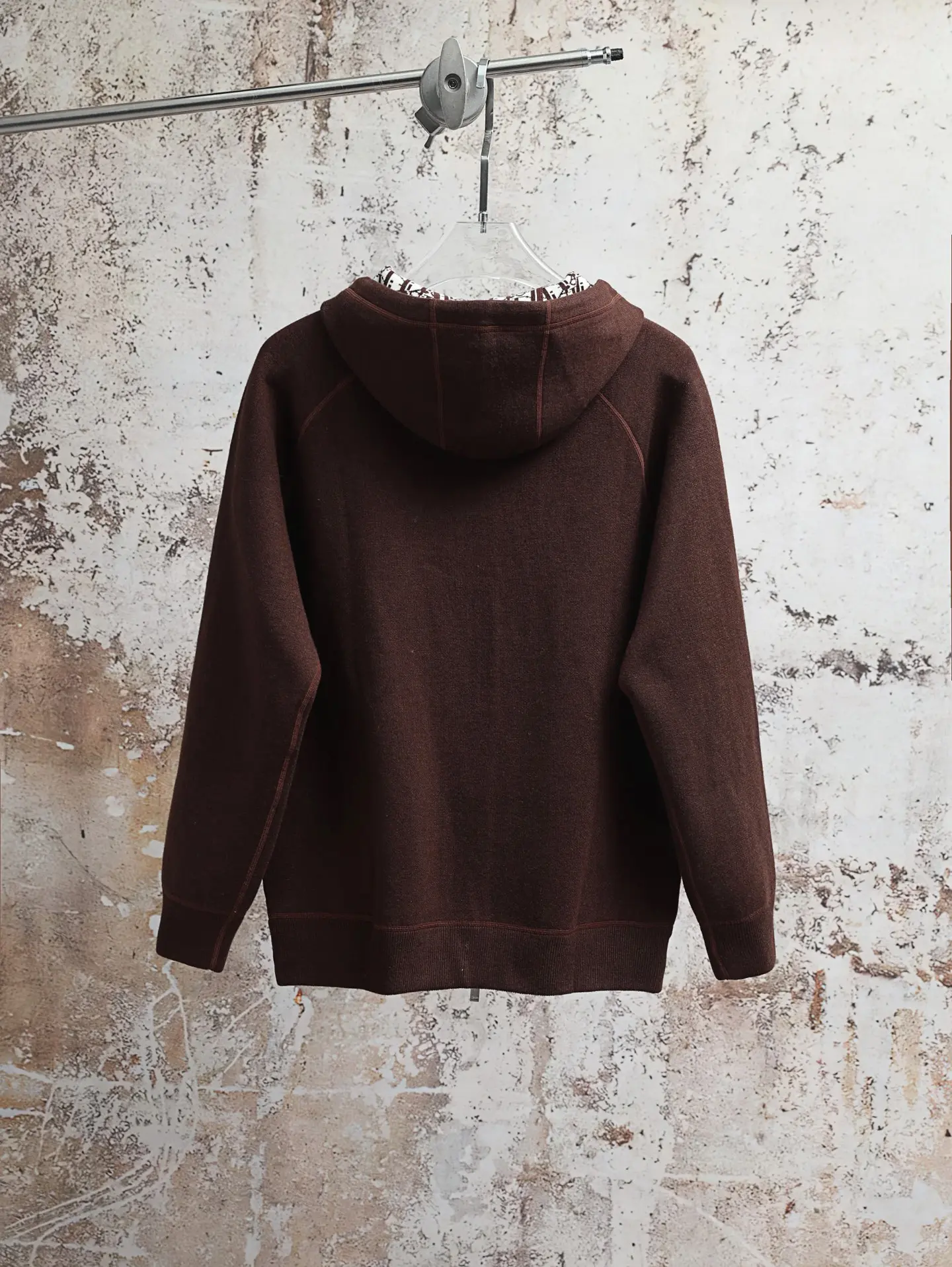 Oblique Lining Zip-Up Hooded Sweatshirt D34520602 — view 2