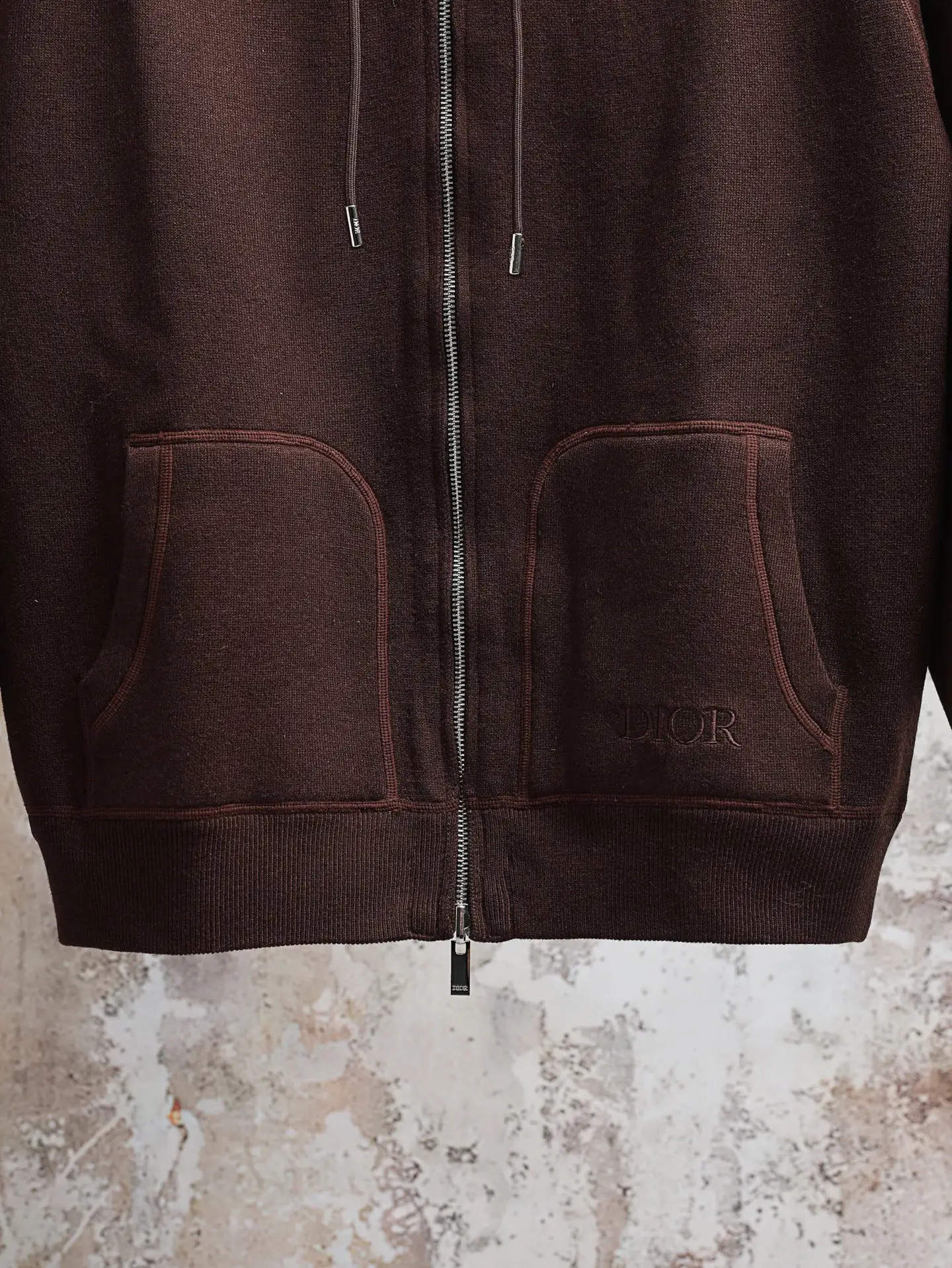 Oblique Lining Zip-Up Hooded Sweatshirt D34520602 — view 10
