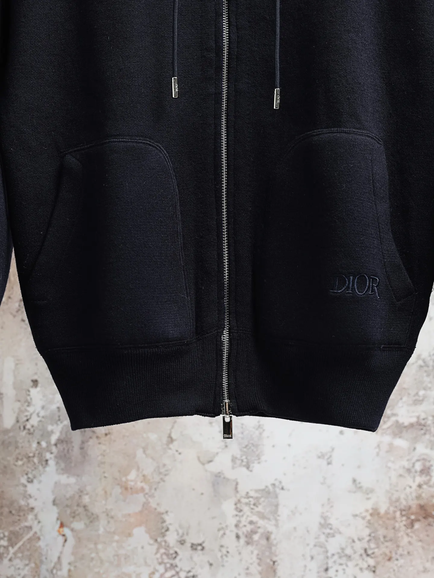 Oblique Lined Zip-Up Hooded Jacket D34520598 — view 6