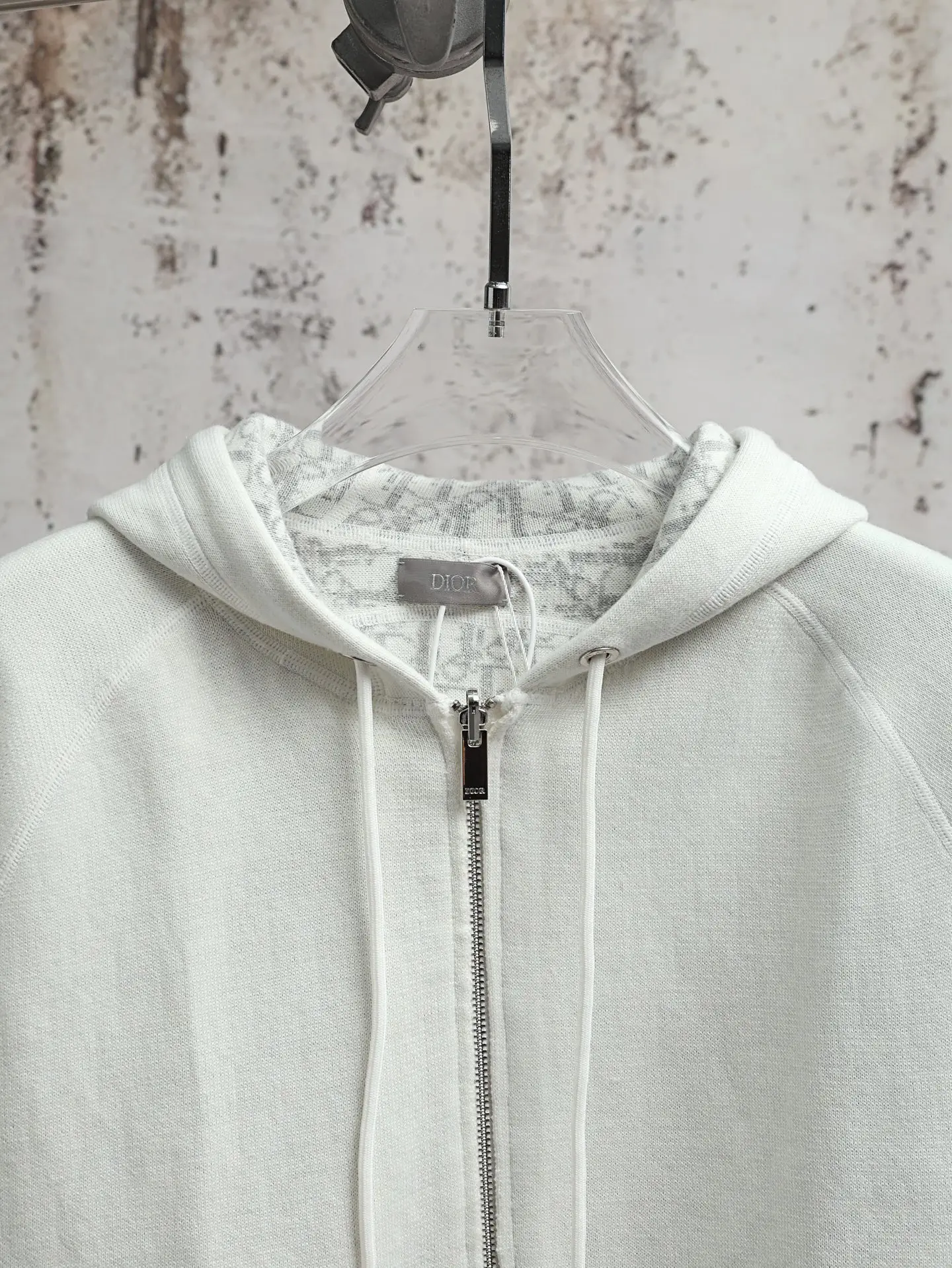 Oblique Lining Zip-Up Hooded Sweatshirt D34520600 — view 4