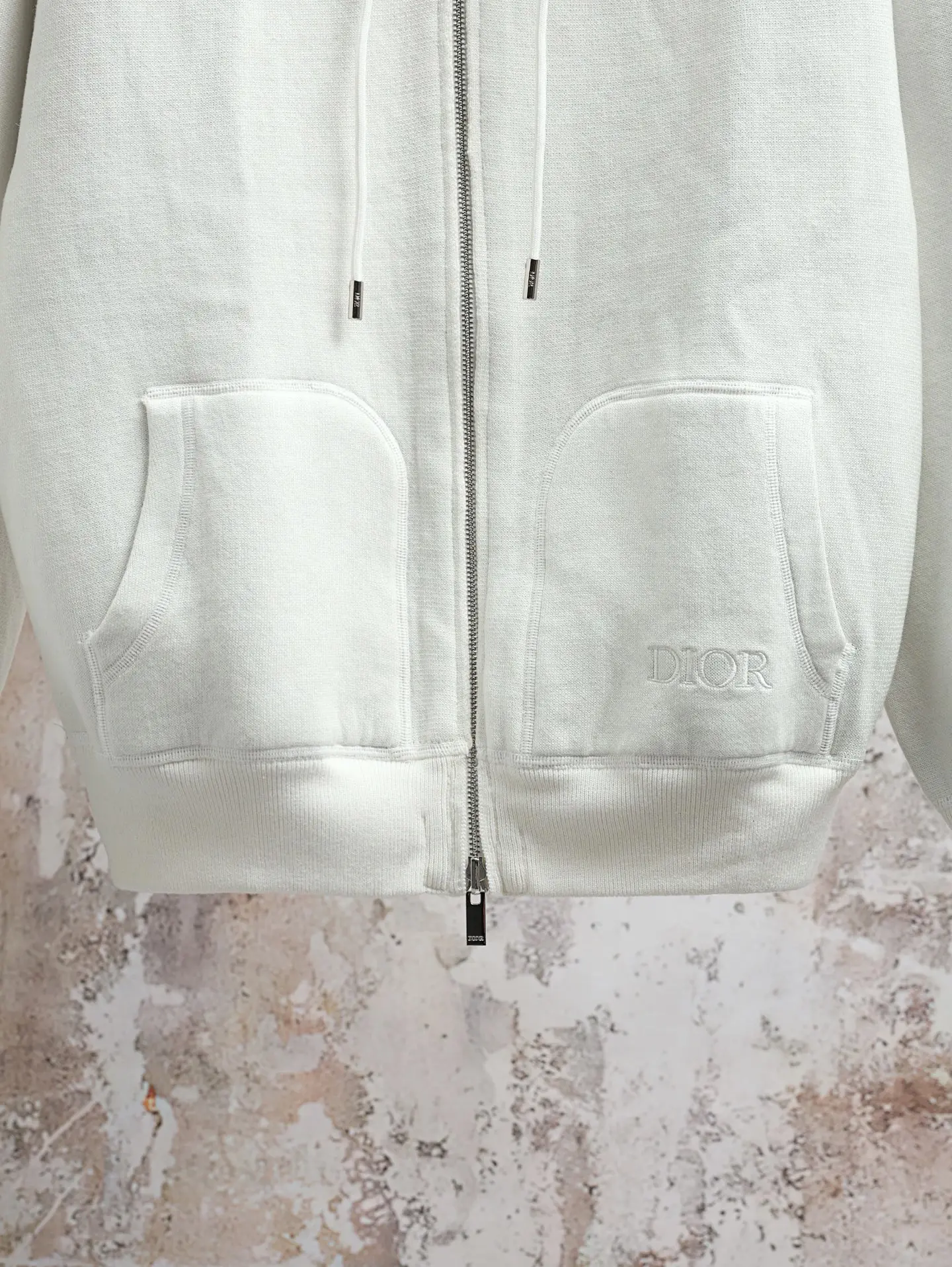Oblique Lining Zip-Up Hooded Sweatshirt D34520600 — view 5