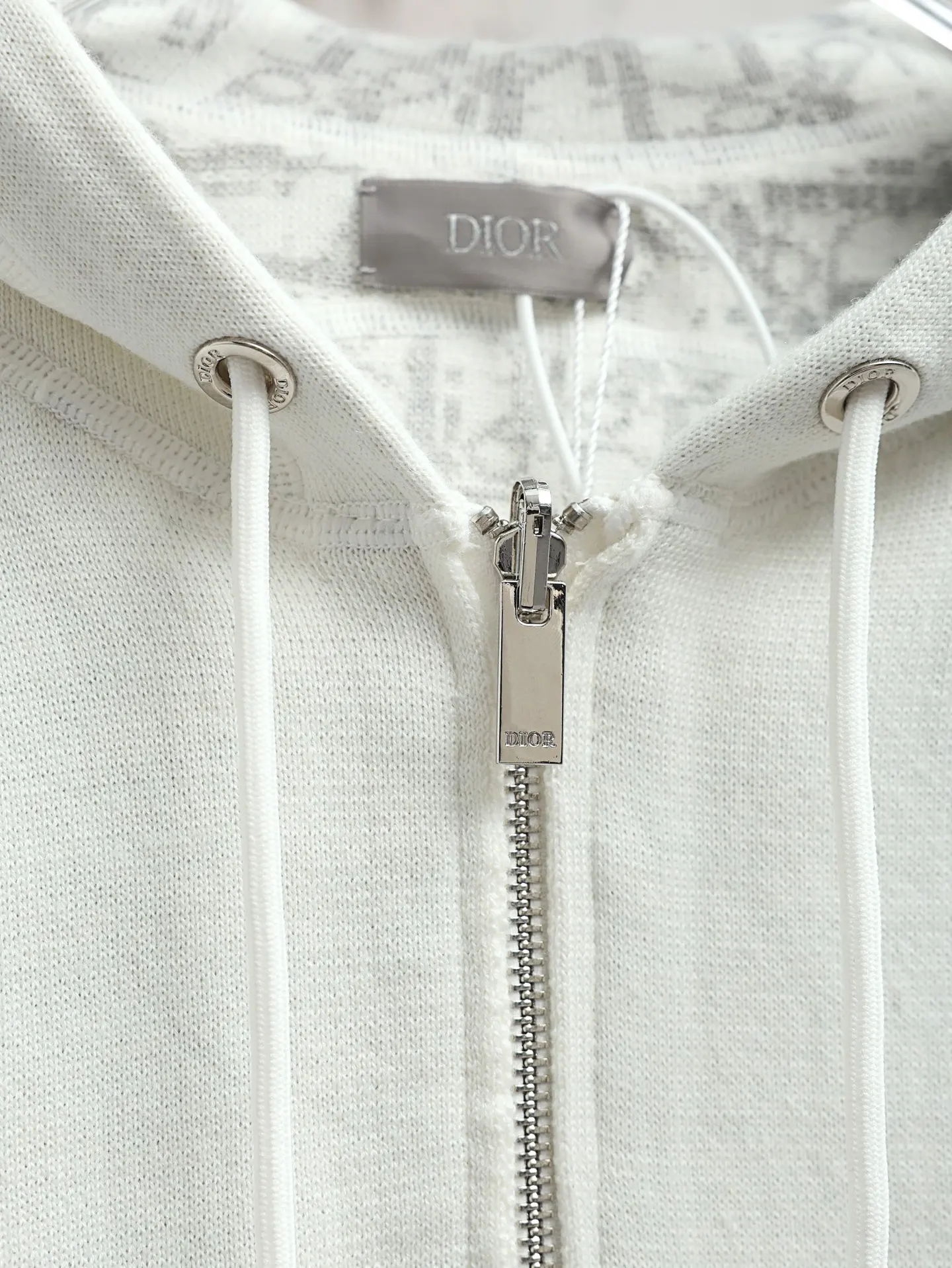 Oblique Lining Zip-Up Hooded Sweatshirt D34520600 — view 6