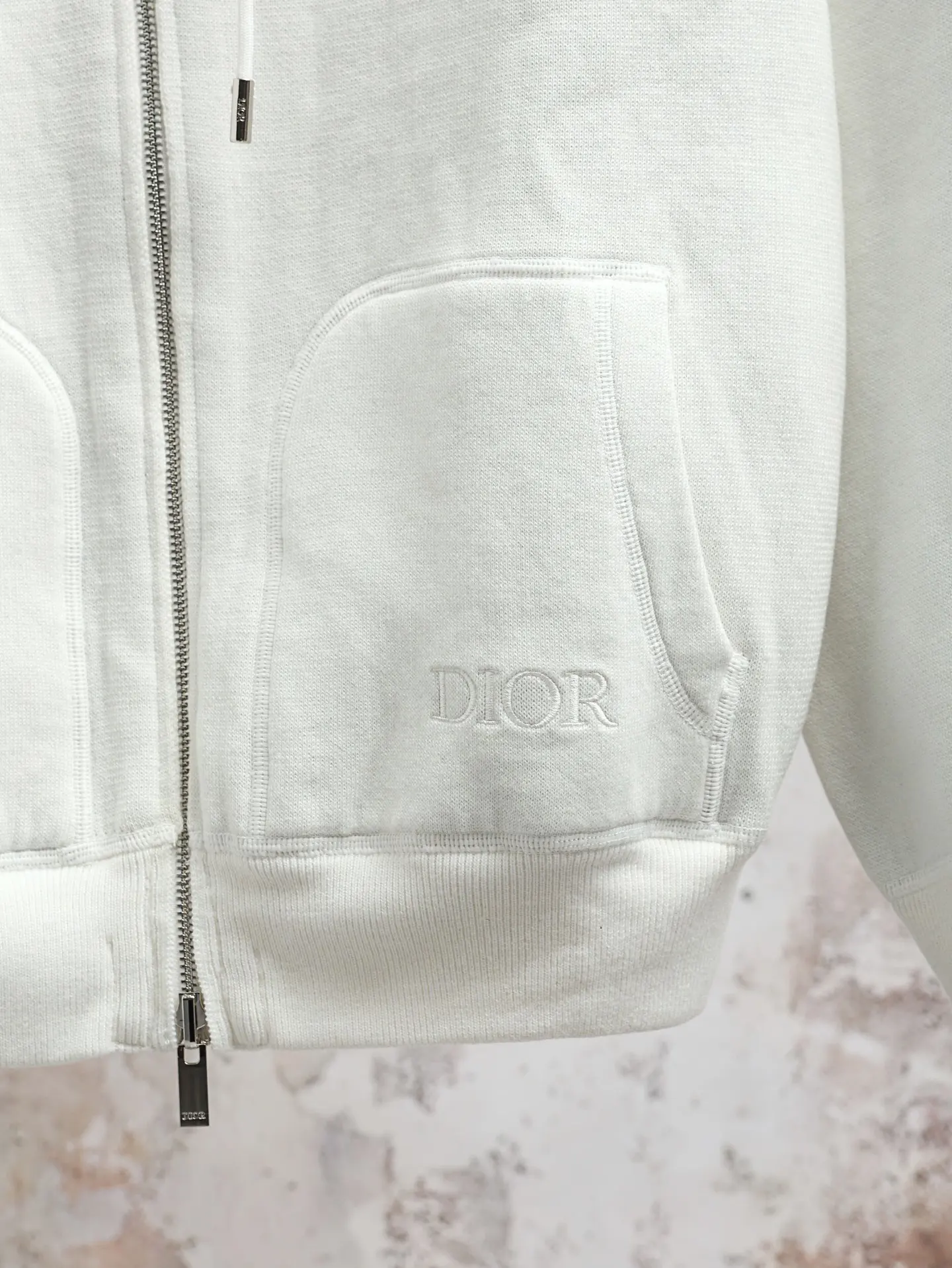 Oblique Lining Zip-Up Hooded Sweatshirt D34520600 — view 8