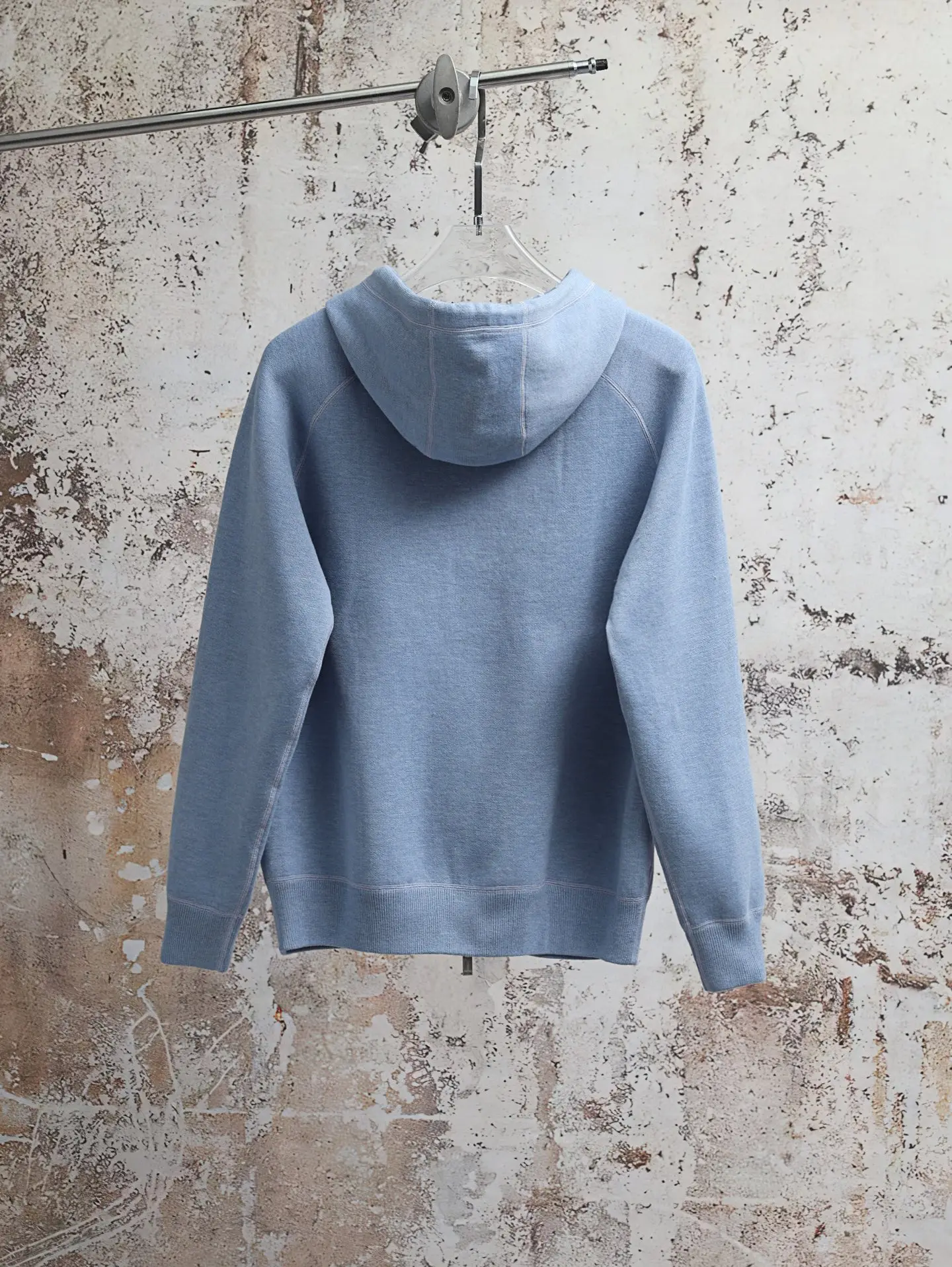 Oblique Lining Zip-Up Hooded Sweatshirt D34520599 — view 2