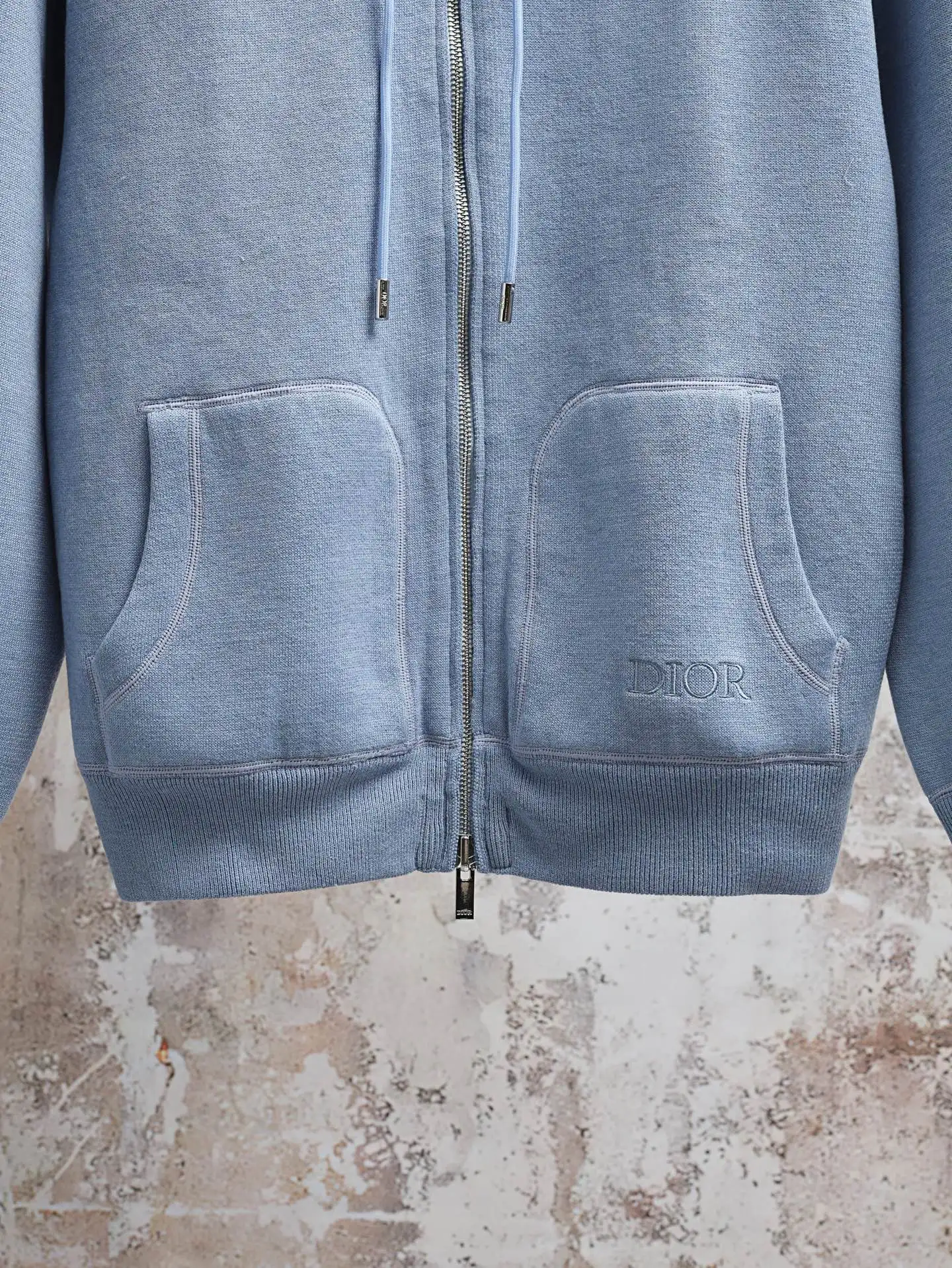 Oblique Lining Zip-Up Hooded Sweatshirt D34520599 — view 9