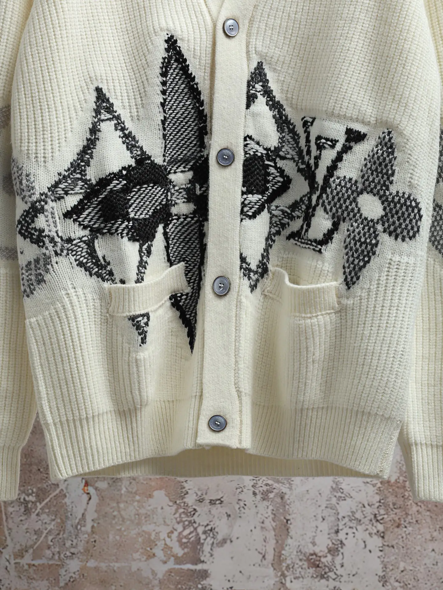 Monogram Intarsia Wool V-Neck Cardigan D35520605 — view 6