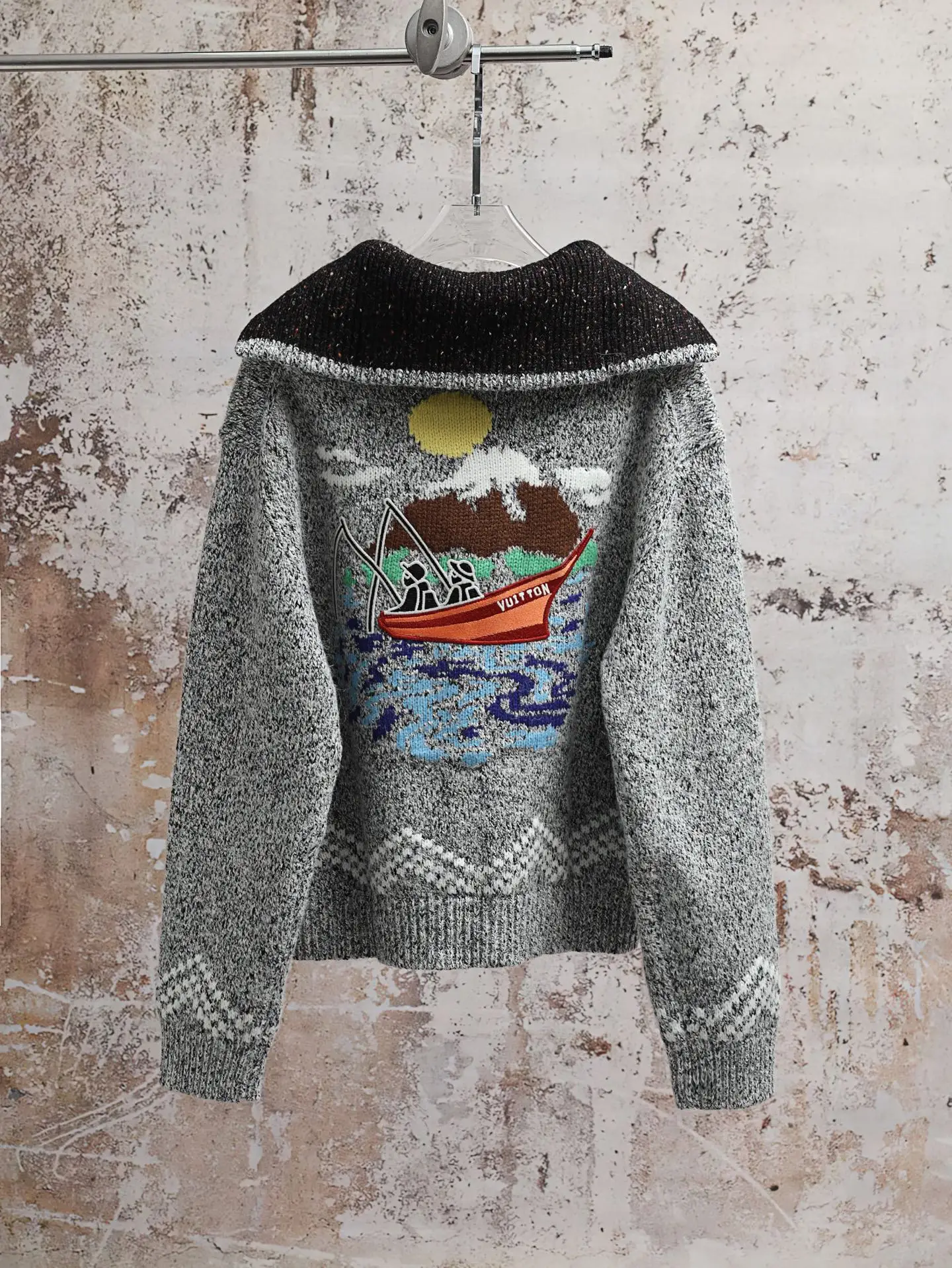 LV x Nigo Intarsia Knit Zip-Up Blouson D44020587 — view 2
