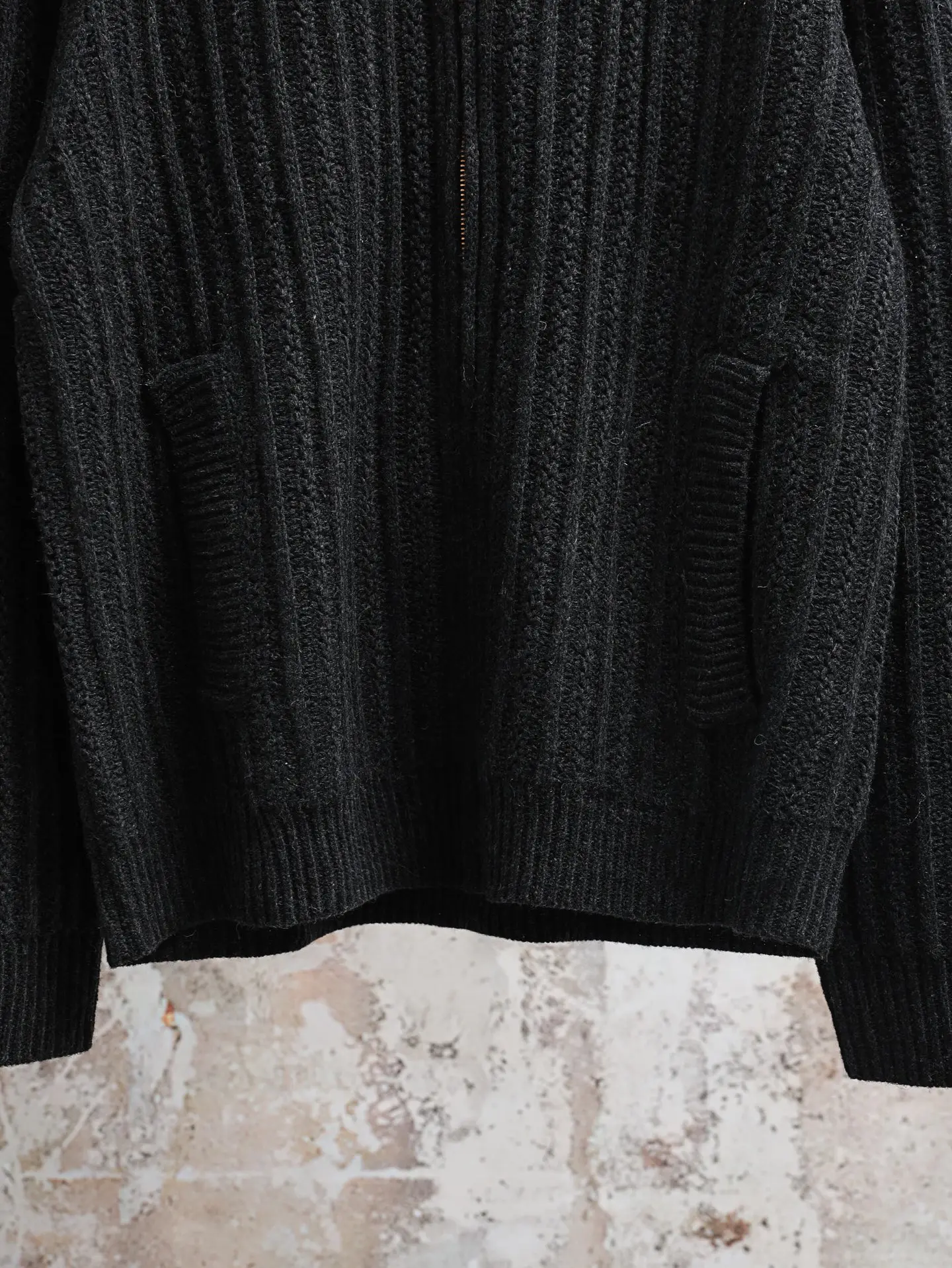 Shearling-Collar Wool and Cashmere Ribbed Blouson D44020606 — view 8