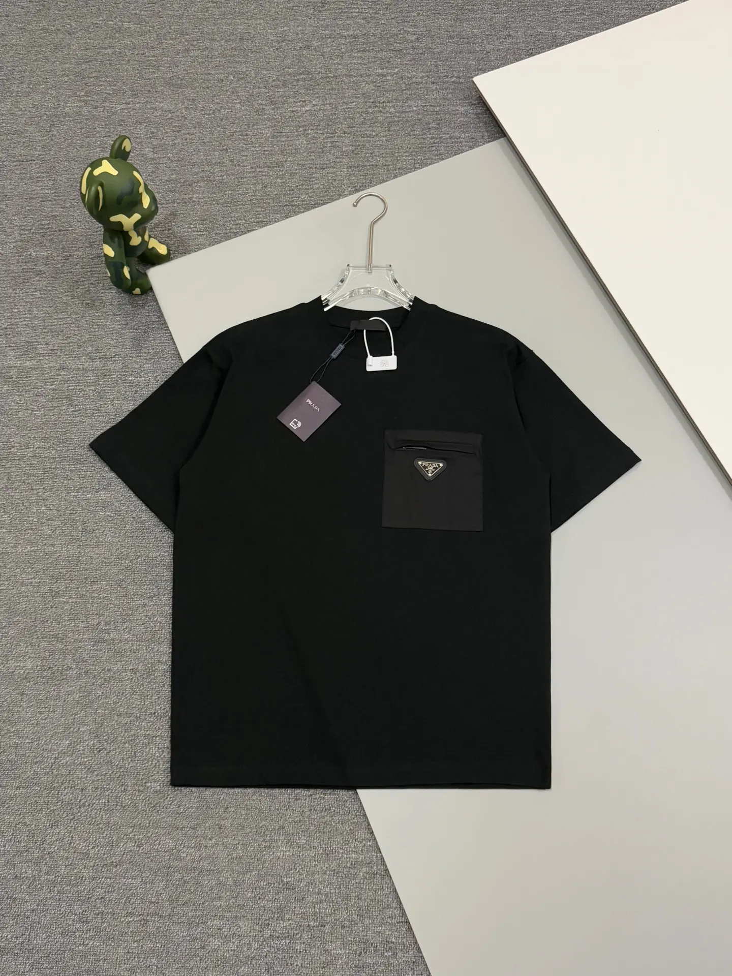 Nylon Pocket Cotton T-Shirt D13513333
