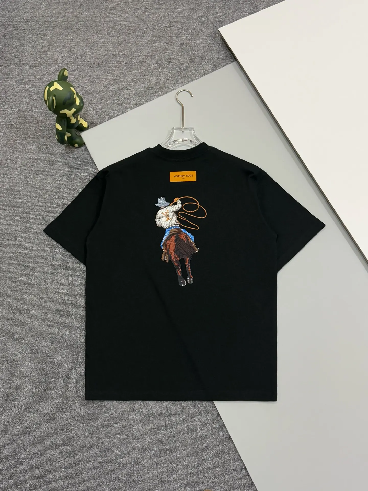 Embroidered Cowboy Lasso Cotton T-Shirt D14513056 — view 2