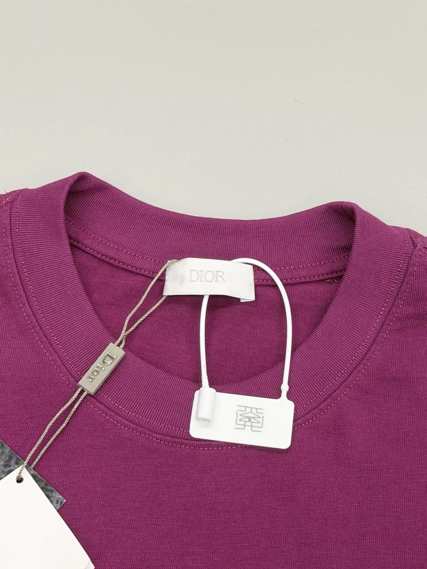 Beaded Logo Embroidery Cotton T-Shirt D15013241 — view 3