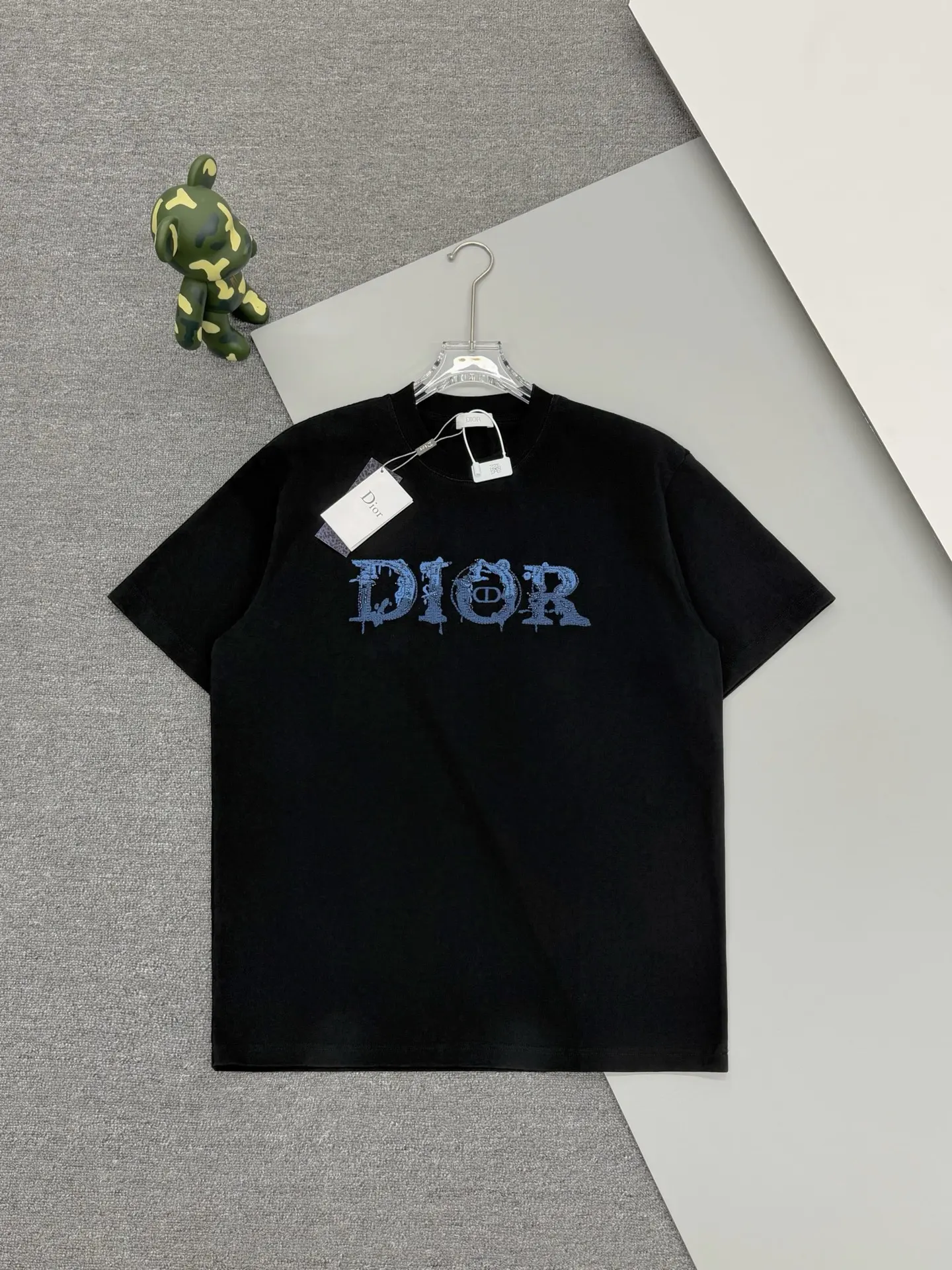 Beaded Logo Embroidery Cotton T-Shirt D15013239