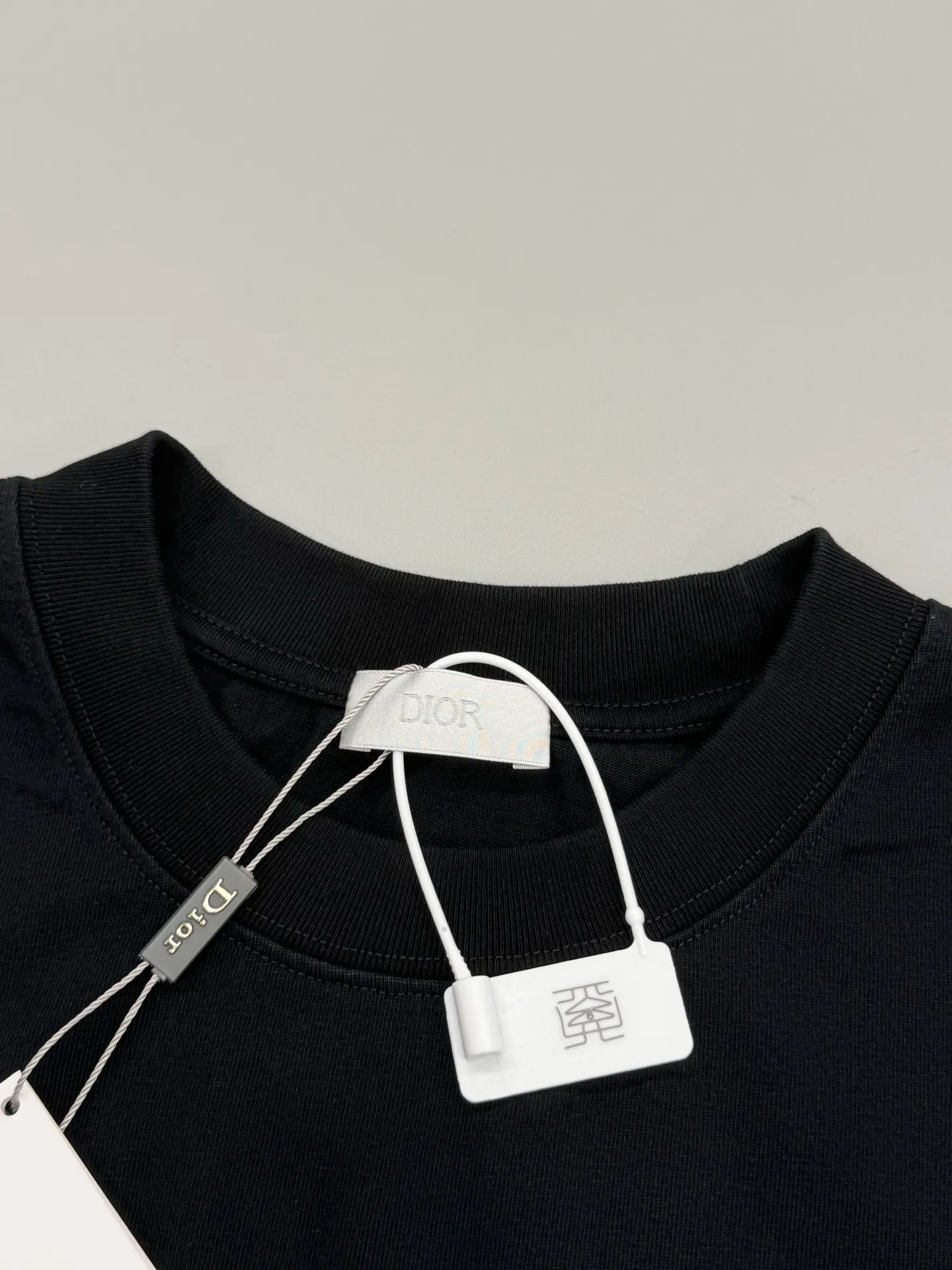 Beaded Logo Embroidery Cotton T-Shirt D15013239 — view 3