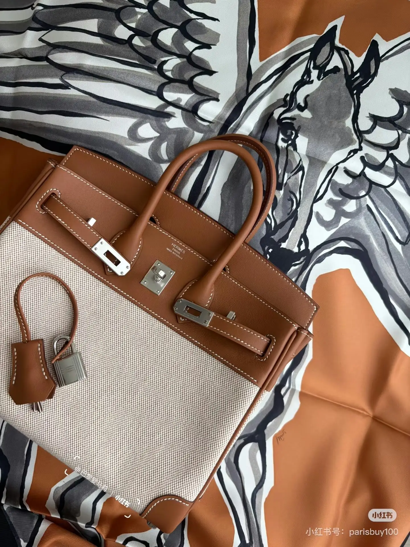 Birkin Canvas & Leather Top-Handle Bag D59017775 — view 4
