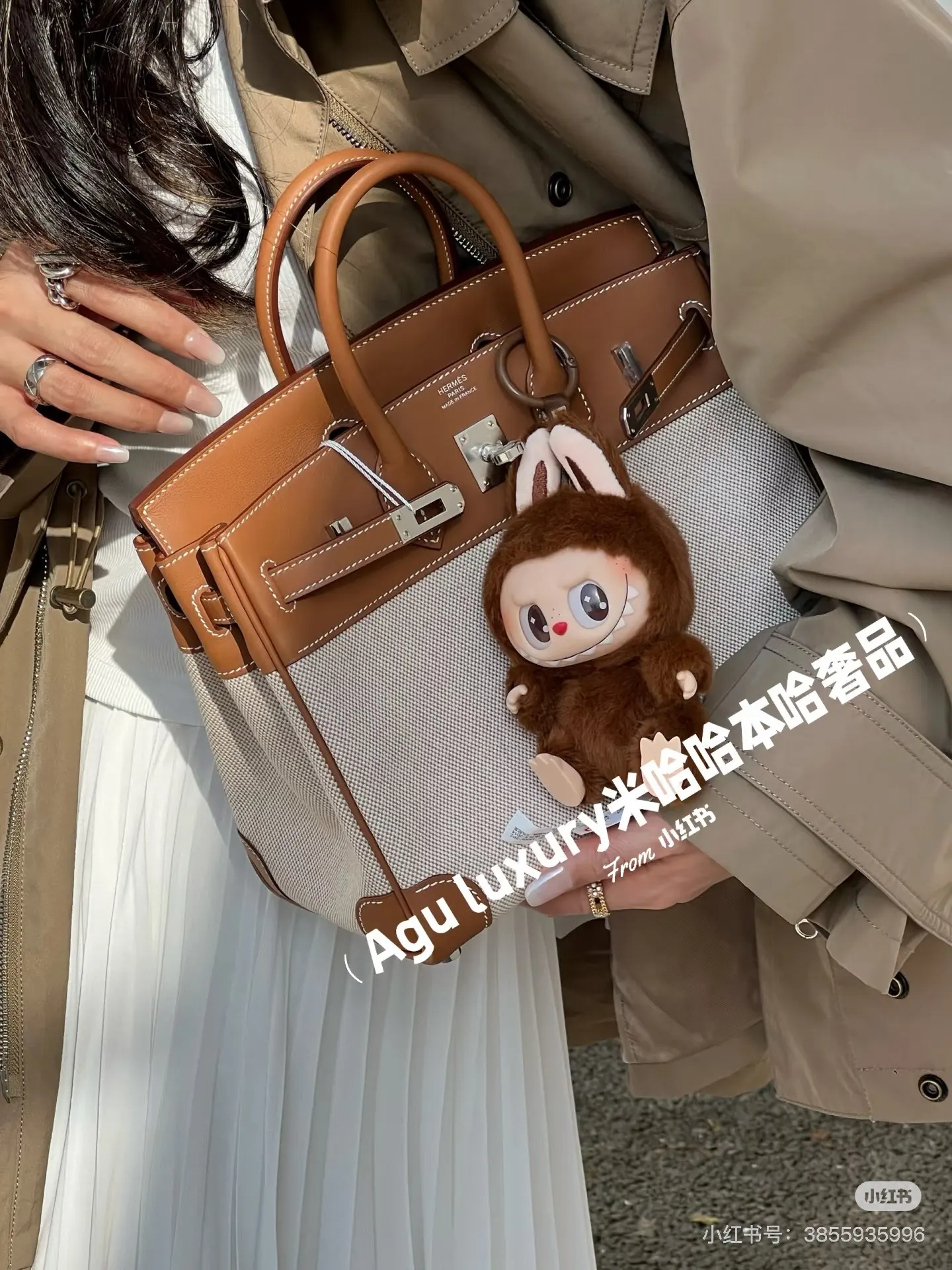 Birkin Canvas & Leather Top-Handle Bag D59017775 — view 6