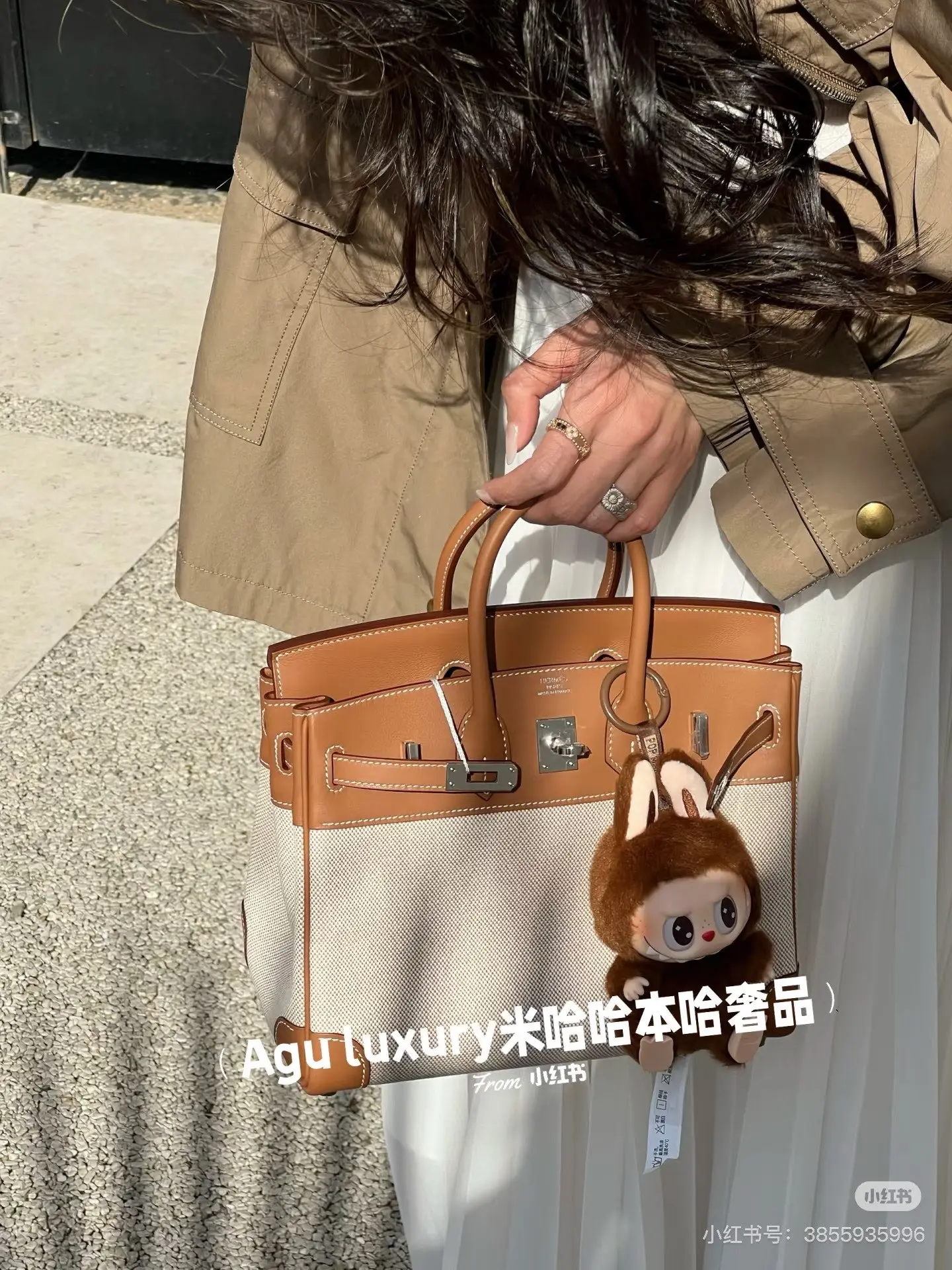 Birkin Canvas & Leather Top-Handle Bag D59017775 — view 9