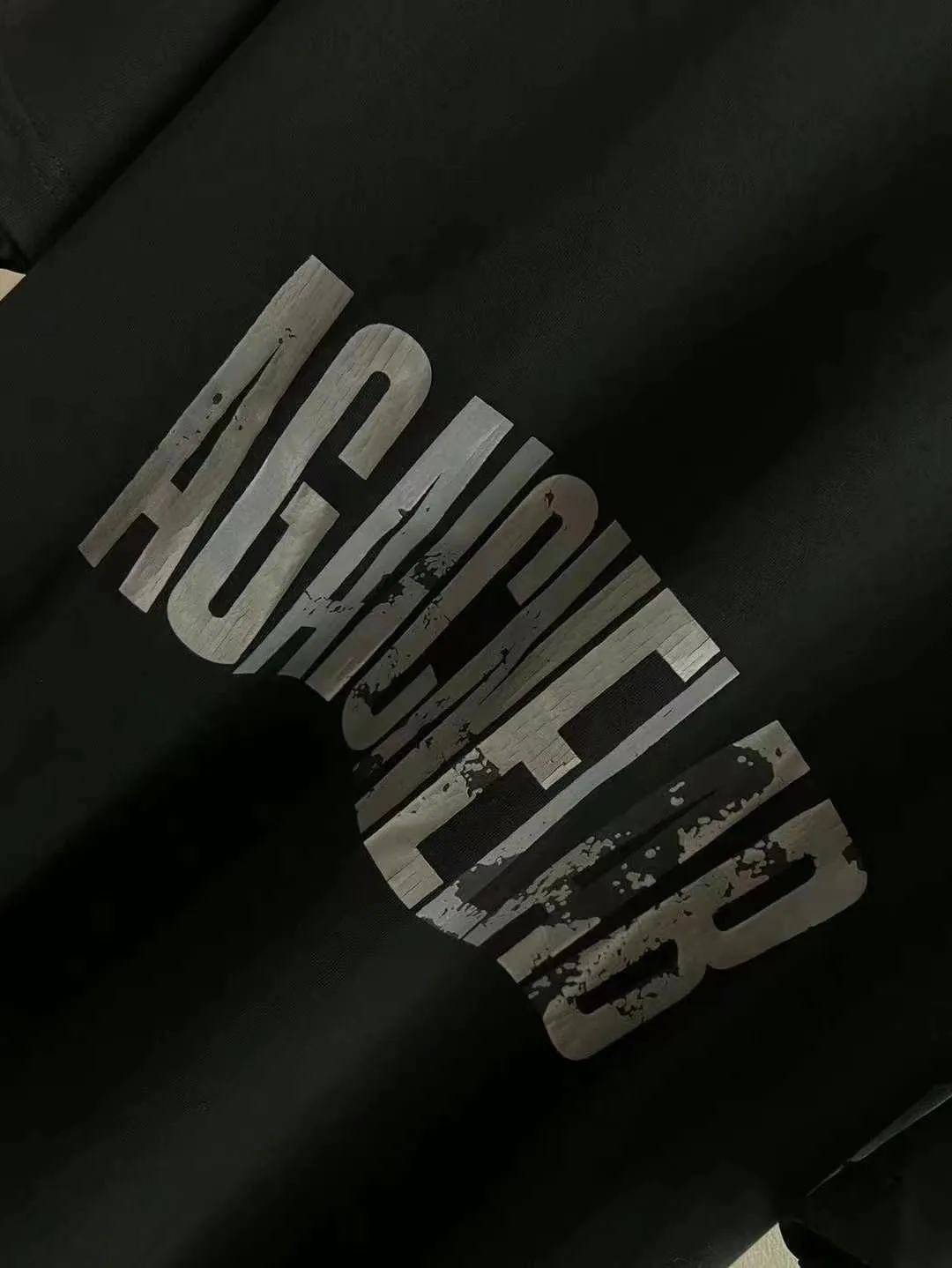 Distressed Logo Print Oversized T-Shirt D16018669 — view 4