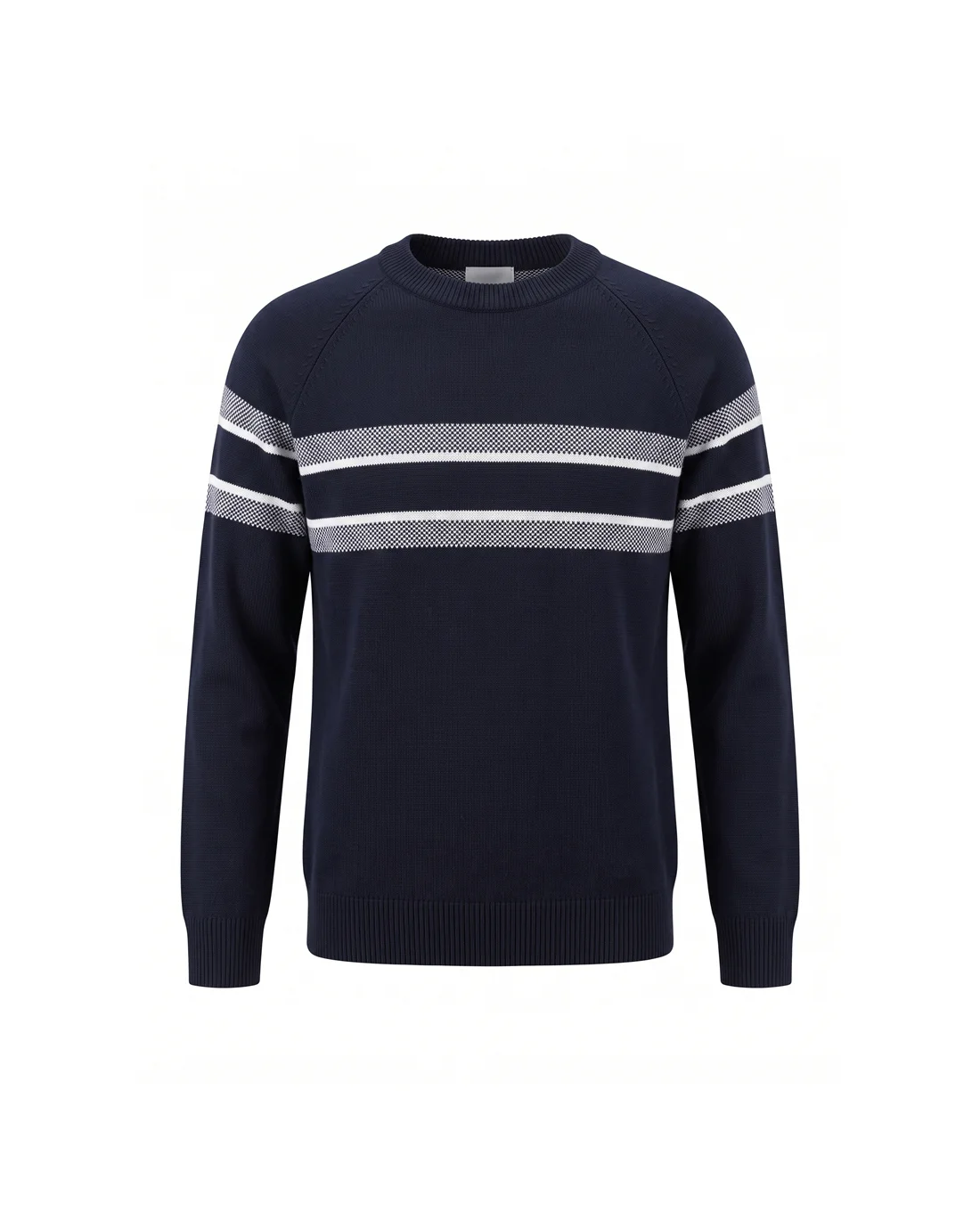 Striped Logo Jacquard Crew-Neck Sweater D20022087