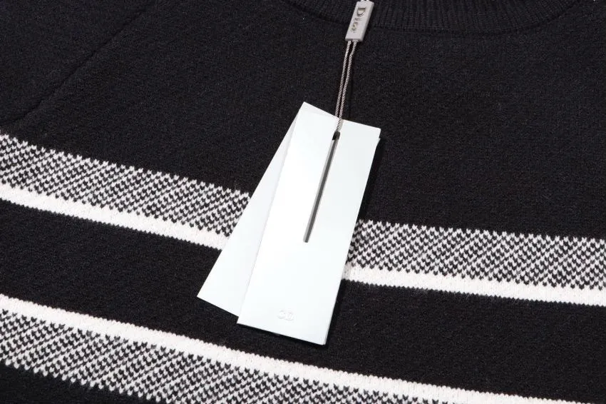 Striped Logo Jacquard Crew-Neck Sweater D20022087 — view 4
