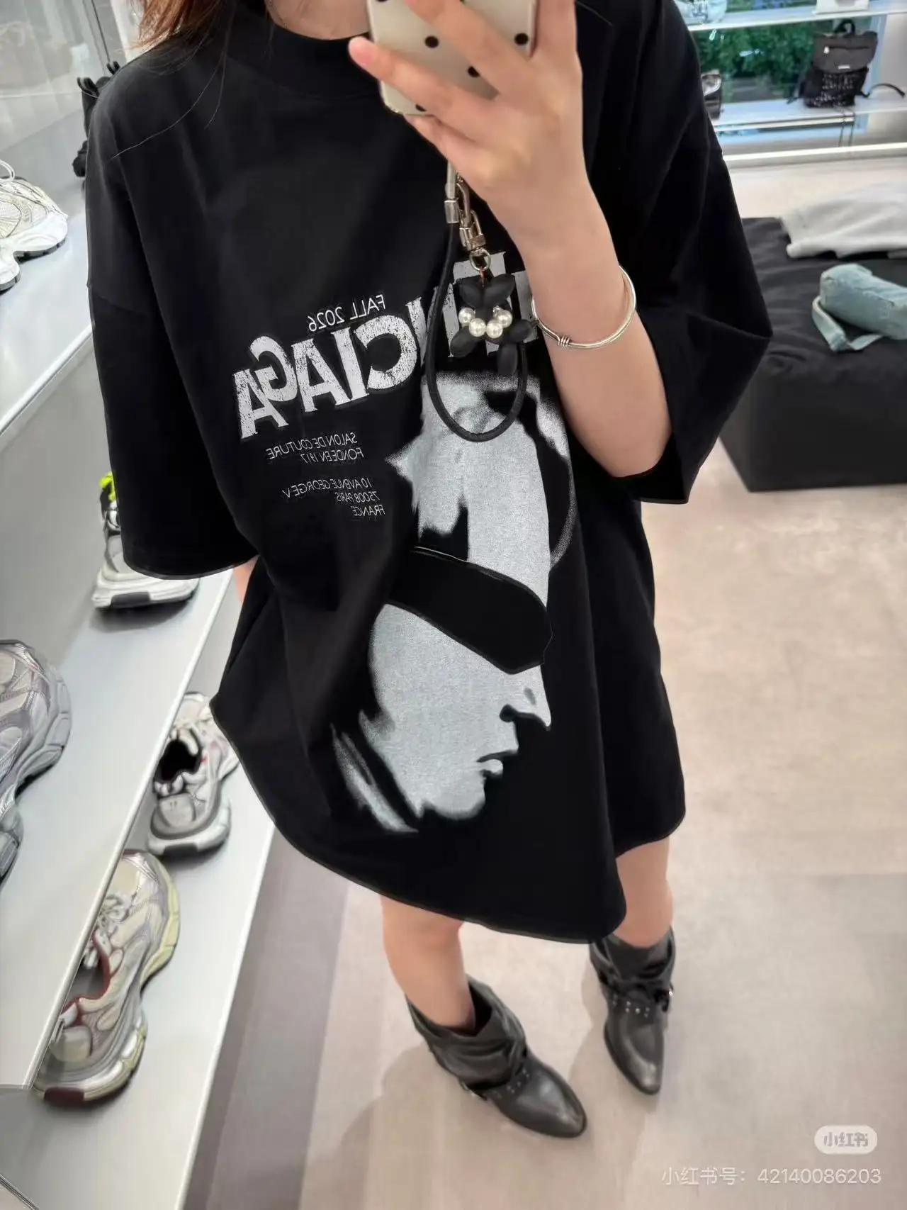 Graphic Print Oversized T-Shirt D15518715 — view 5