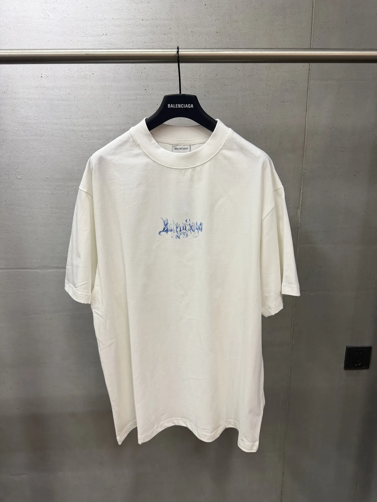 Sanskrit Logo Print Oversized T-Shirt D15518712