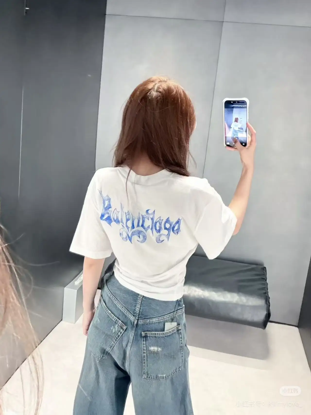 Gothic Logo Print Oversized T-Shirt D15518710 — view 7