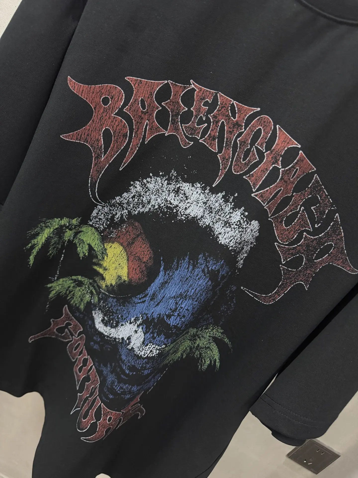 Sunset Wave Graphic Oversized T-Shirt D15518714 — view 5