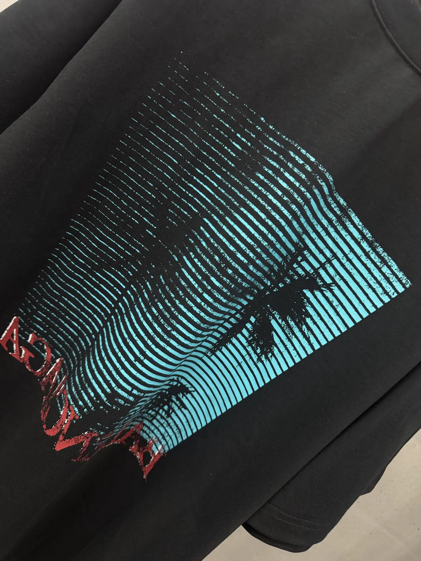 Palm Tree Graphic Print Oversized T-Shirt D15518685 — view 5