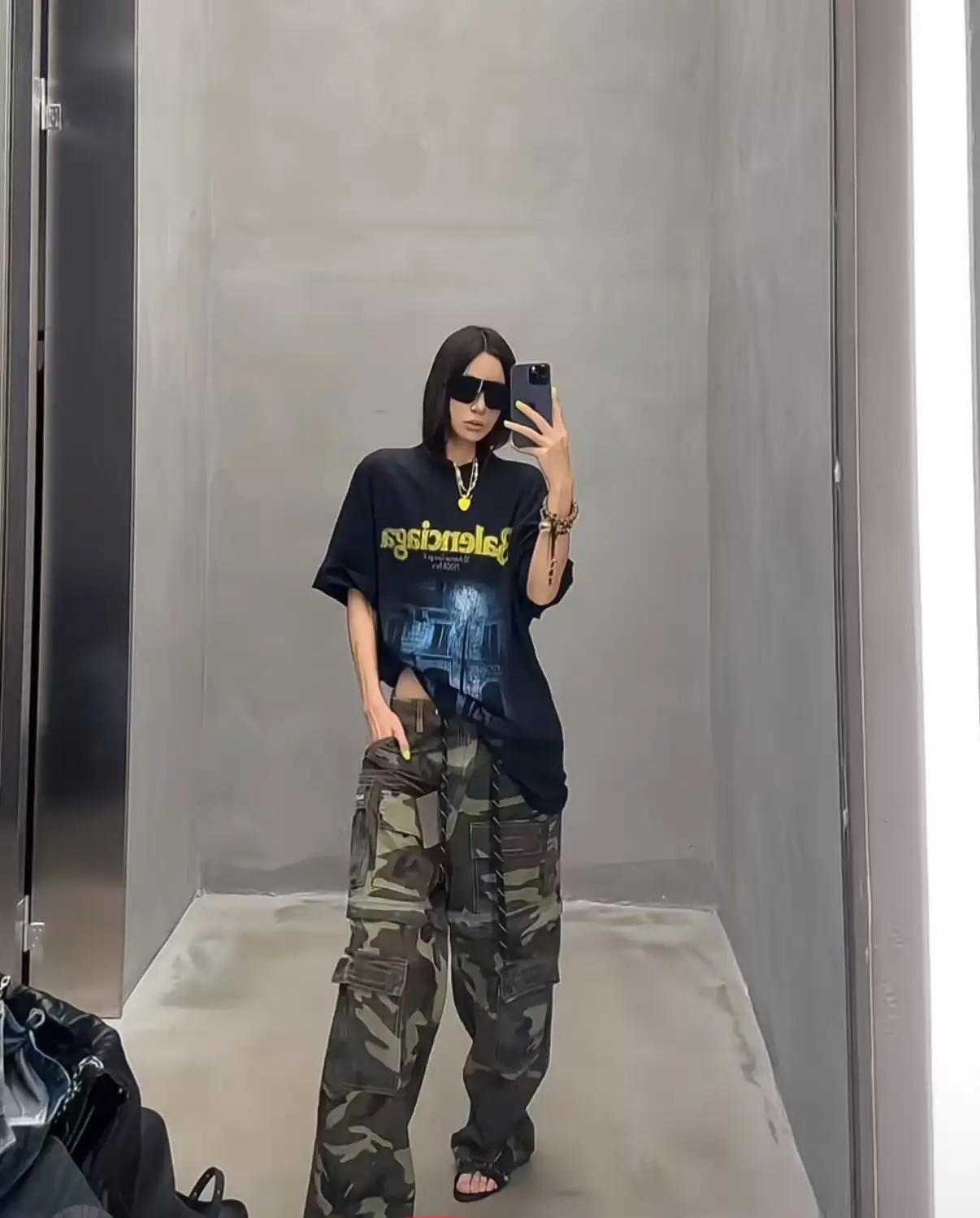 Nightscape Graphic Print Oversized T-Shirt D15518680 — view 4