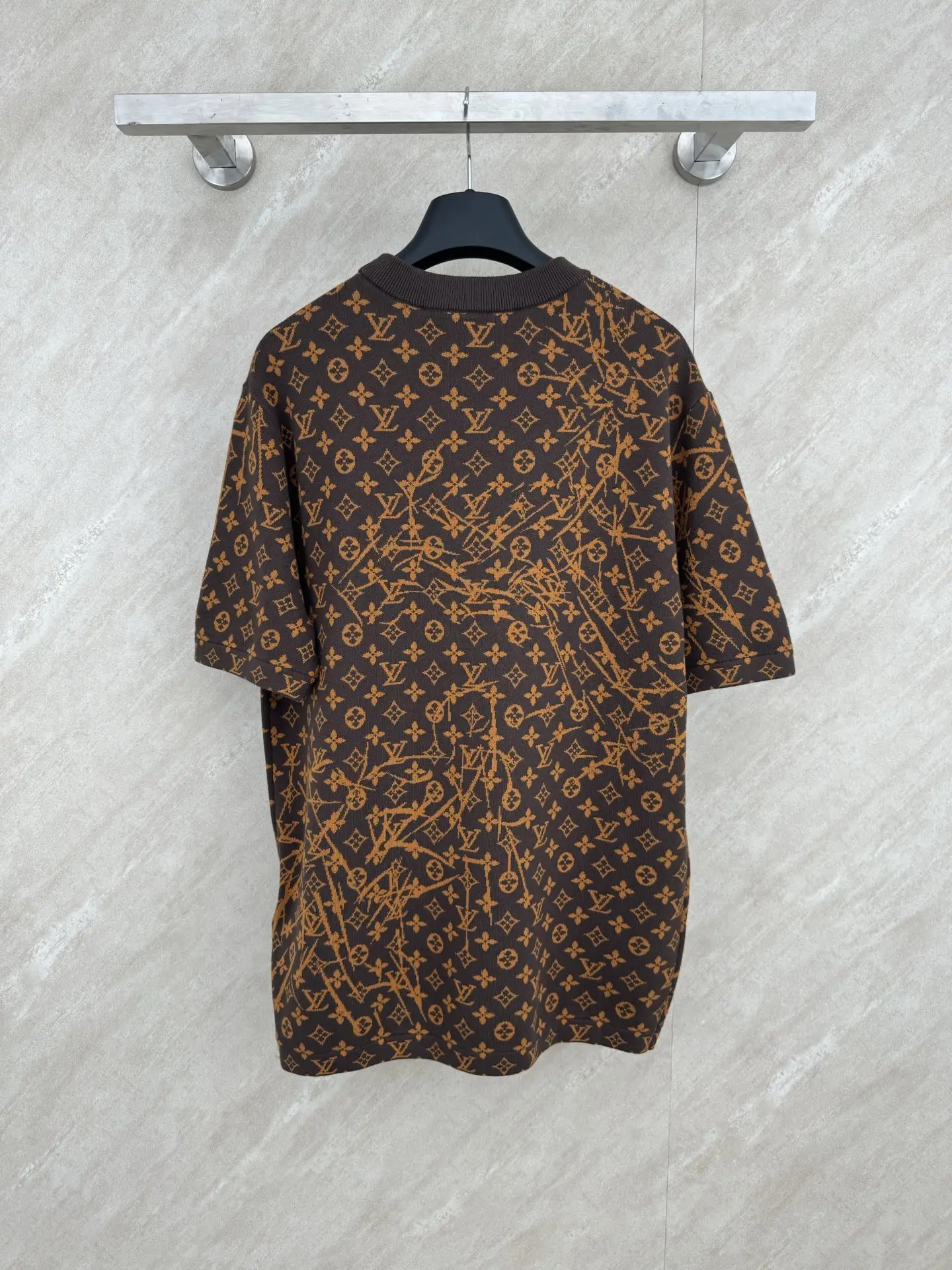 Monogram Jacquard Distressed Knit T-Shirt D28019852 — view 2