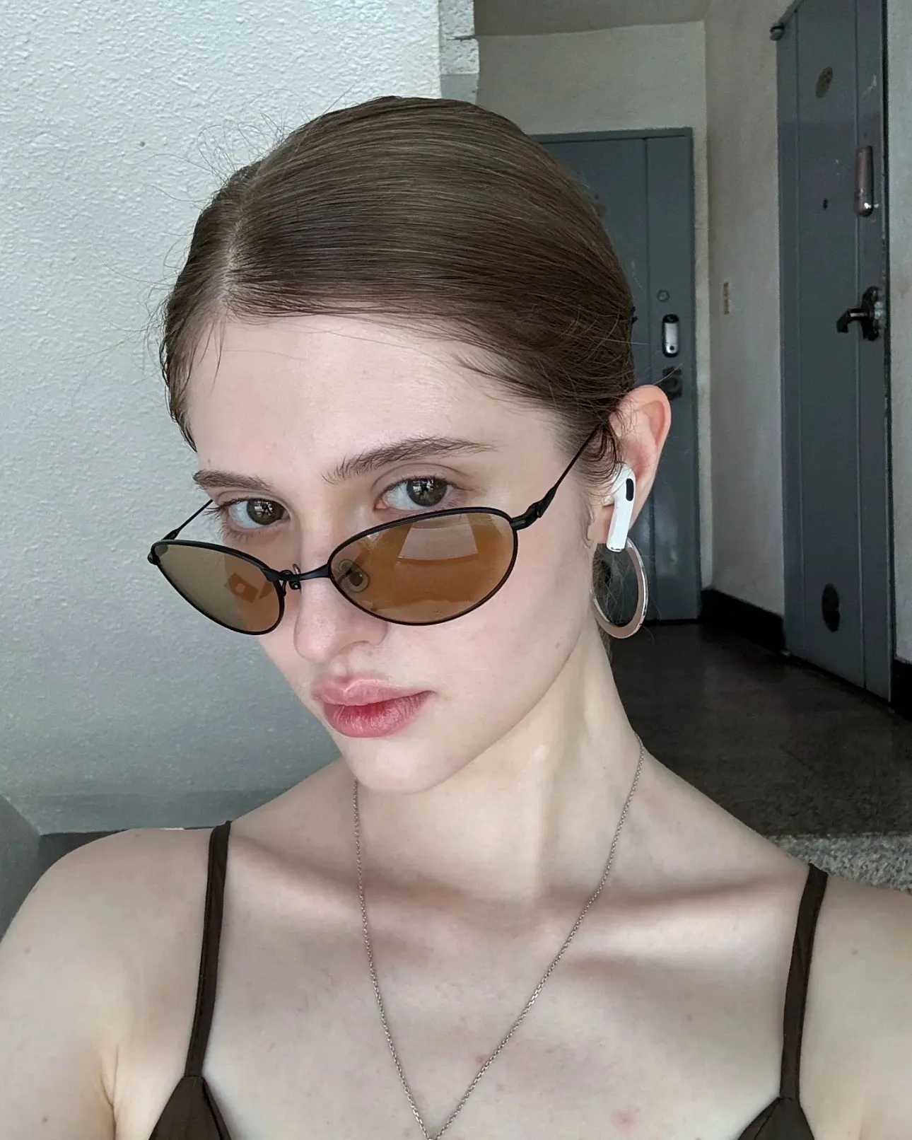 Oval-Frame Metal Sunglasses D20018539 — view 9