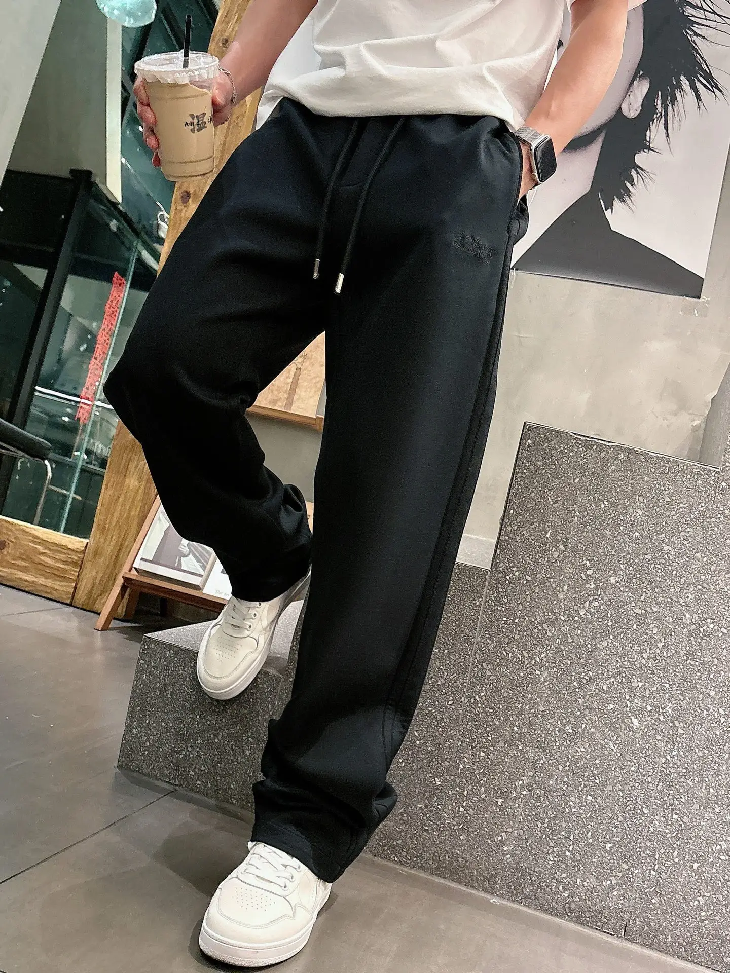 Logo-Embroidered Cotton-Blend Sweatpants D23014245 — view 7