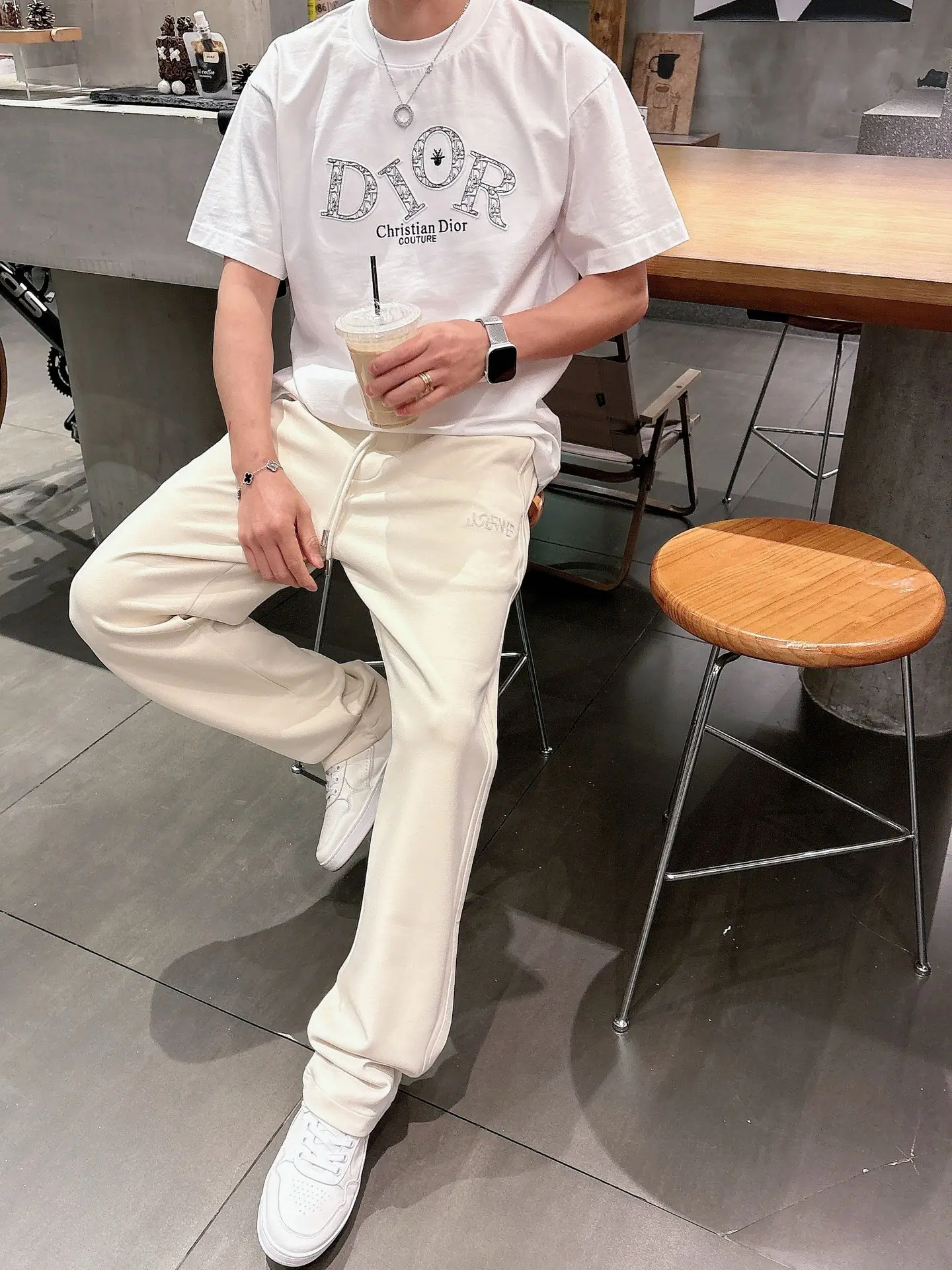 Embroidered Logo Straight-Leg Sweatpants D23014246 — view 6
