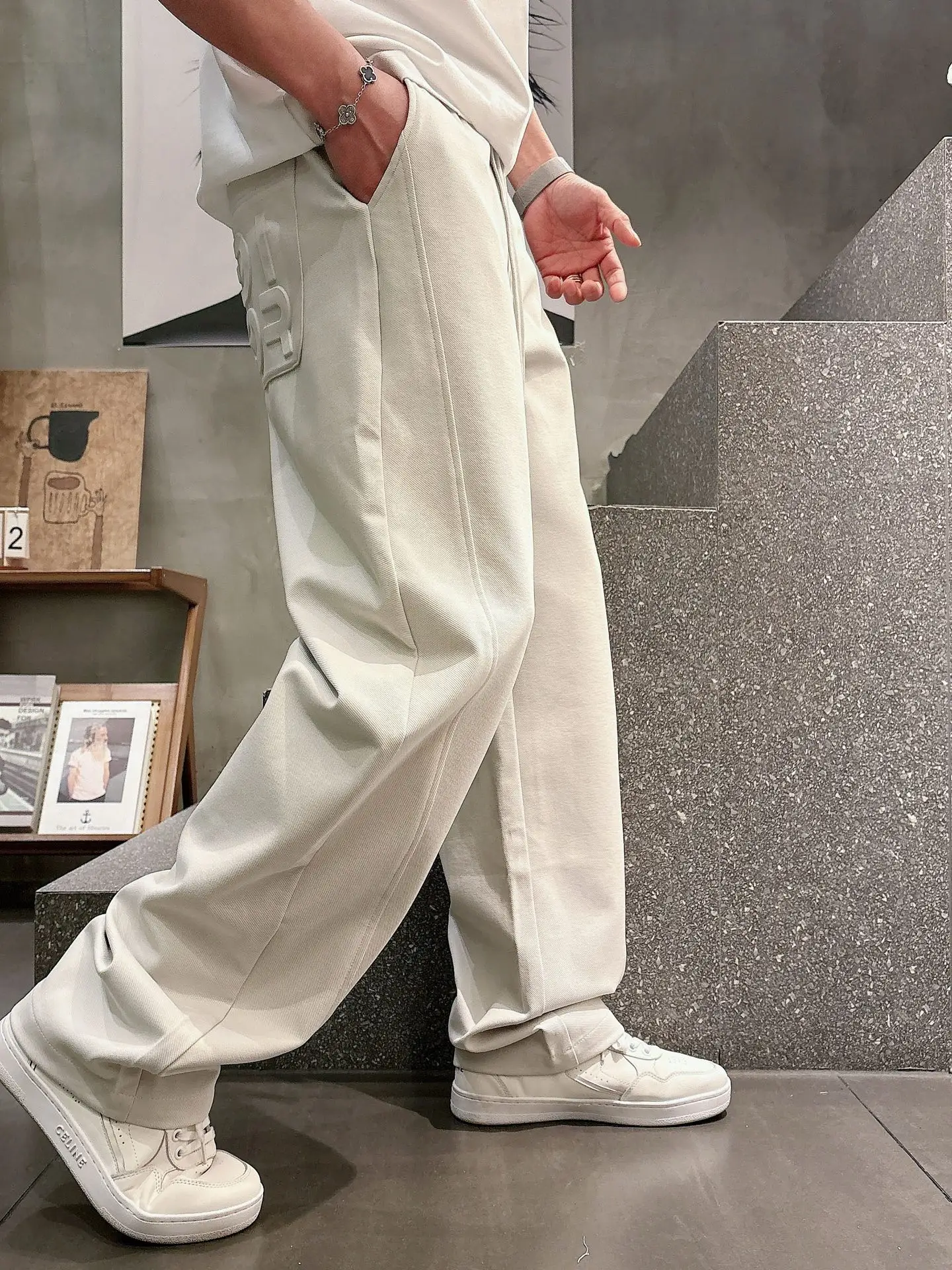 Logo-Embossed Cotton-Blend Sweatpants D21514258 — view 4