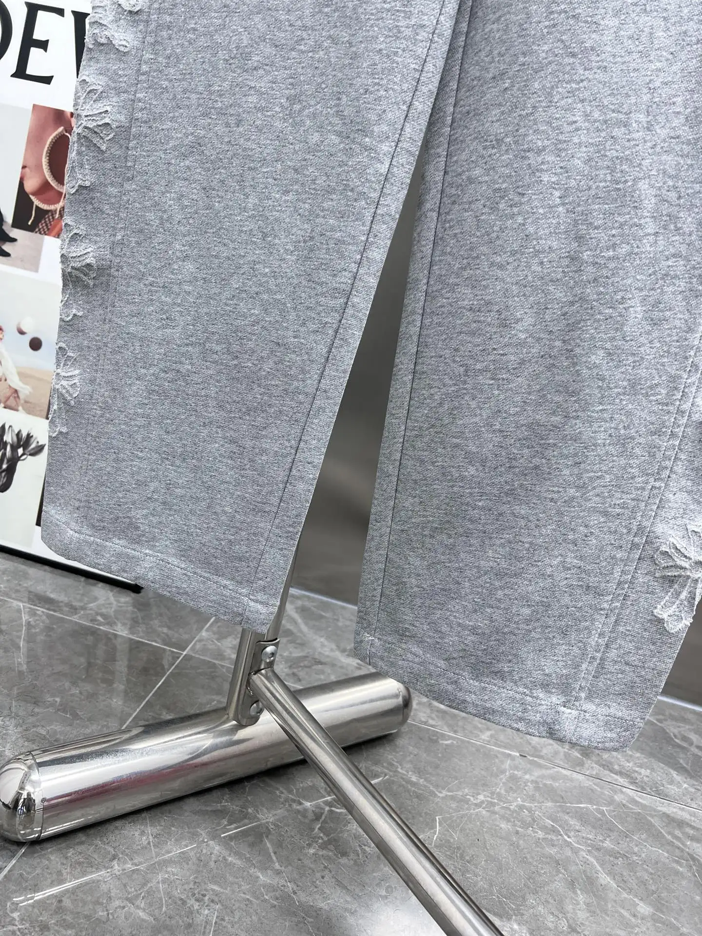 Embroidered Logo Cotton-Blend Sweatpants D23014238 — view 8