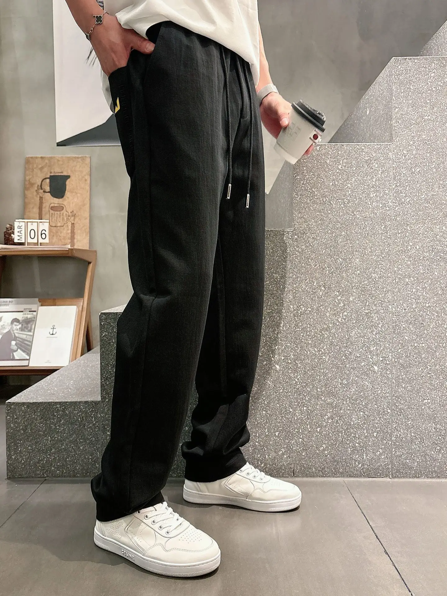 Fendi Logo-Embroidered Drawstring Sweatpants D22512939 — view 2