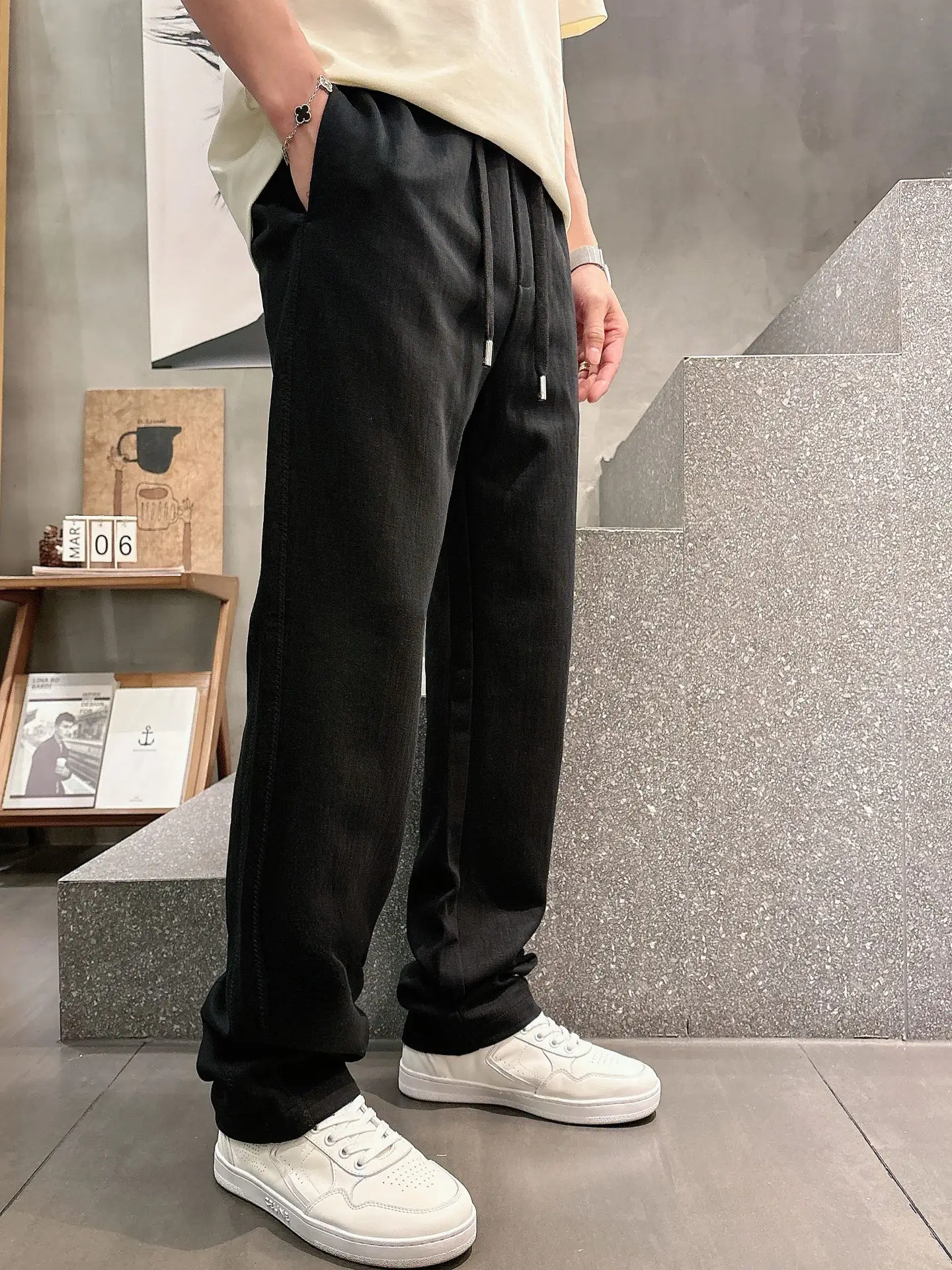 Fendi Logo-Embroidered Drawstring Sweatpants D22512939 — view 6