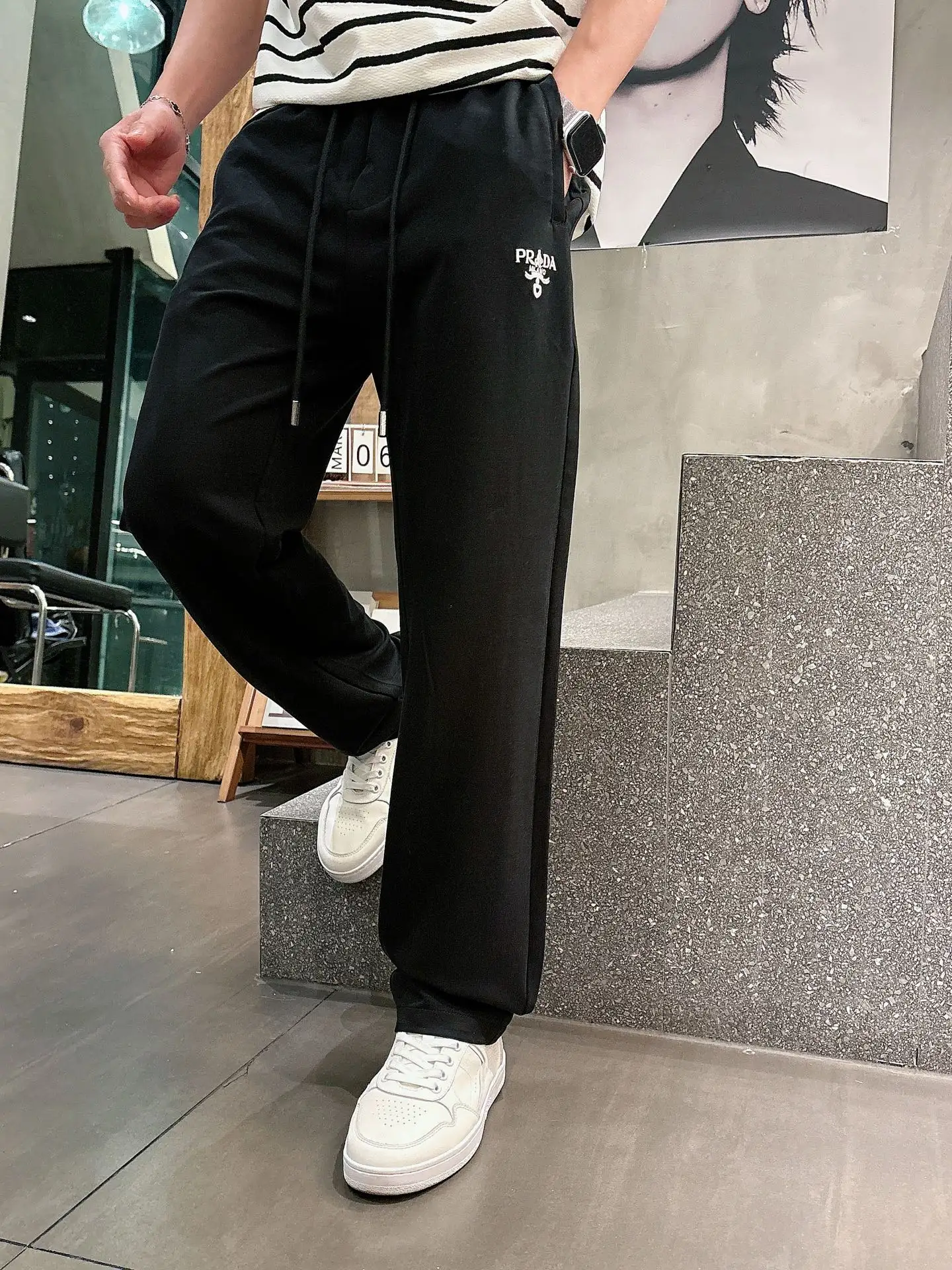 Logo-Embroidered Cotton-Blend Sweatpants D22512937 — view 2