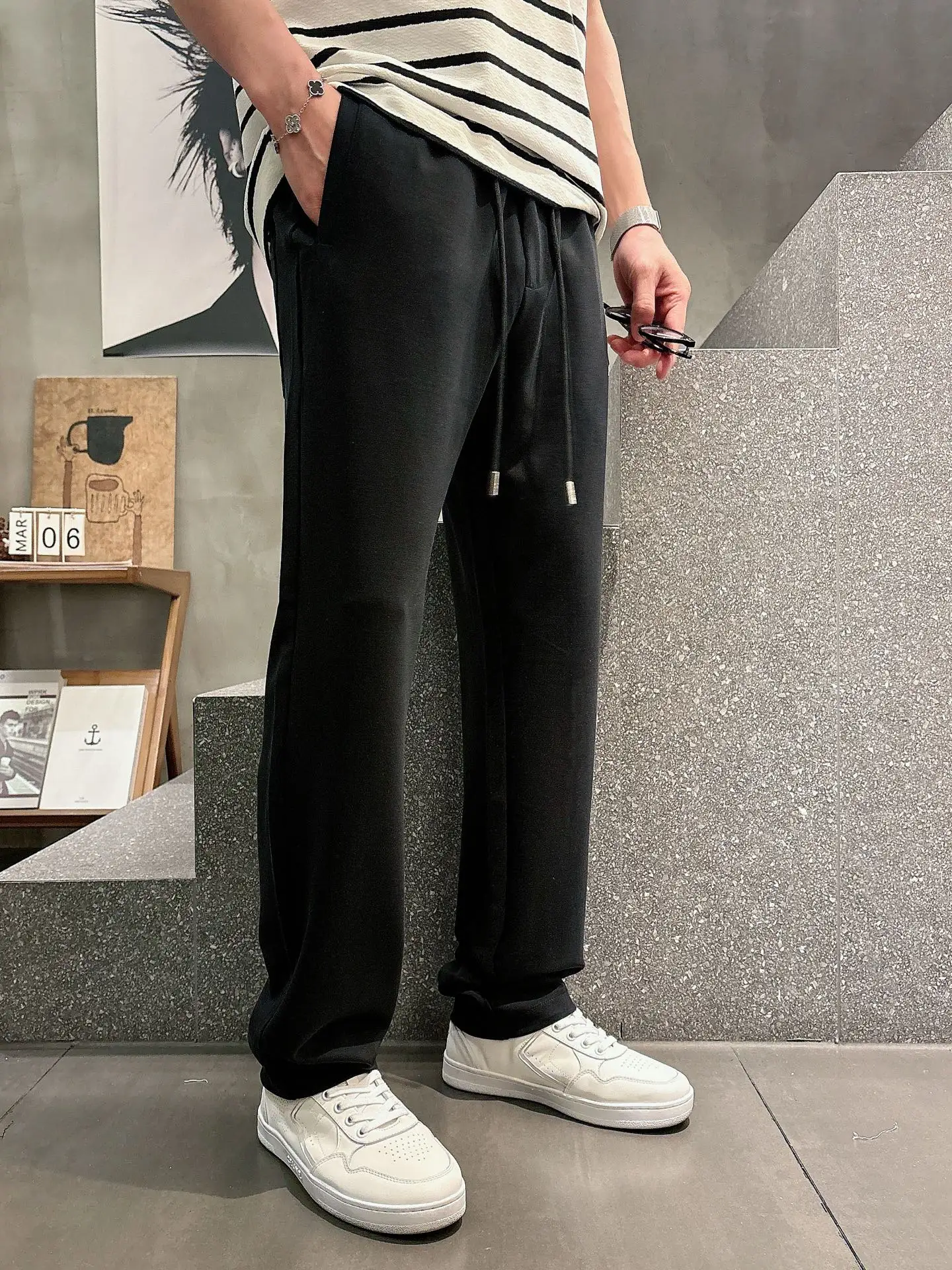 Logo-Embroidered Cotton-Blend Sweatpants D22512937 — view 5