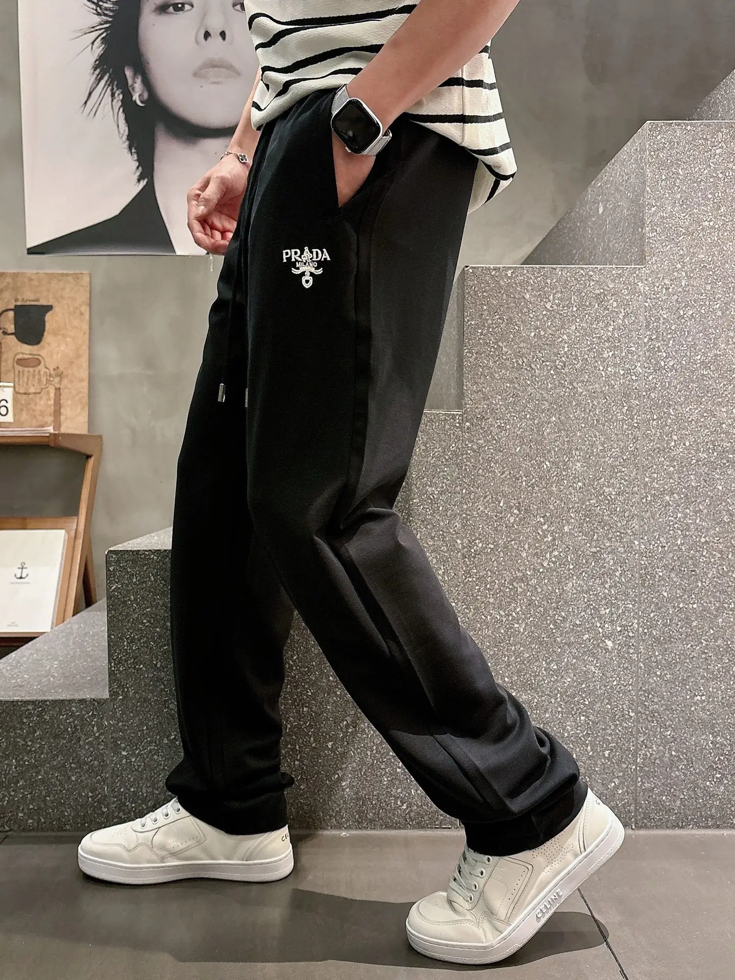 Logo-Embroidered Cotton-Blend Sweatpants D22512937 — view 7