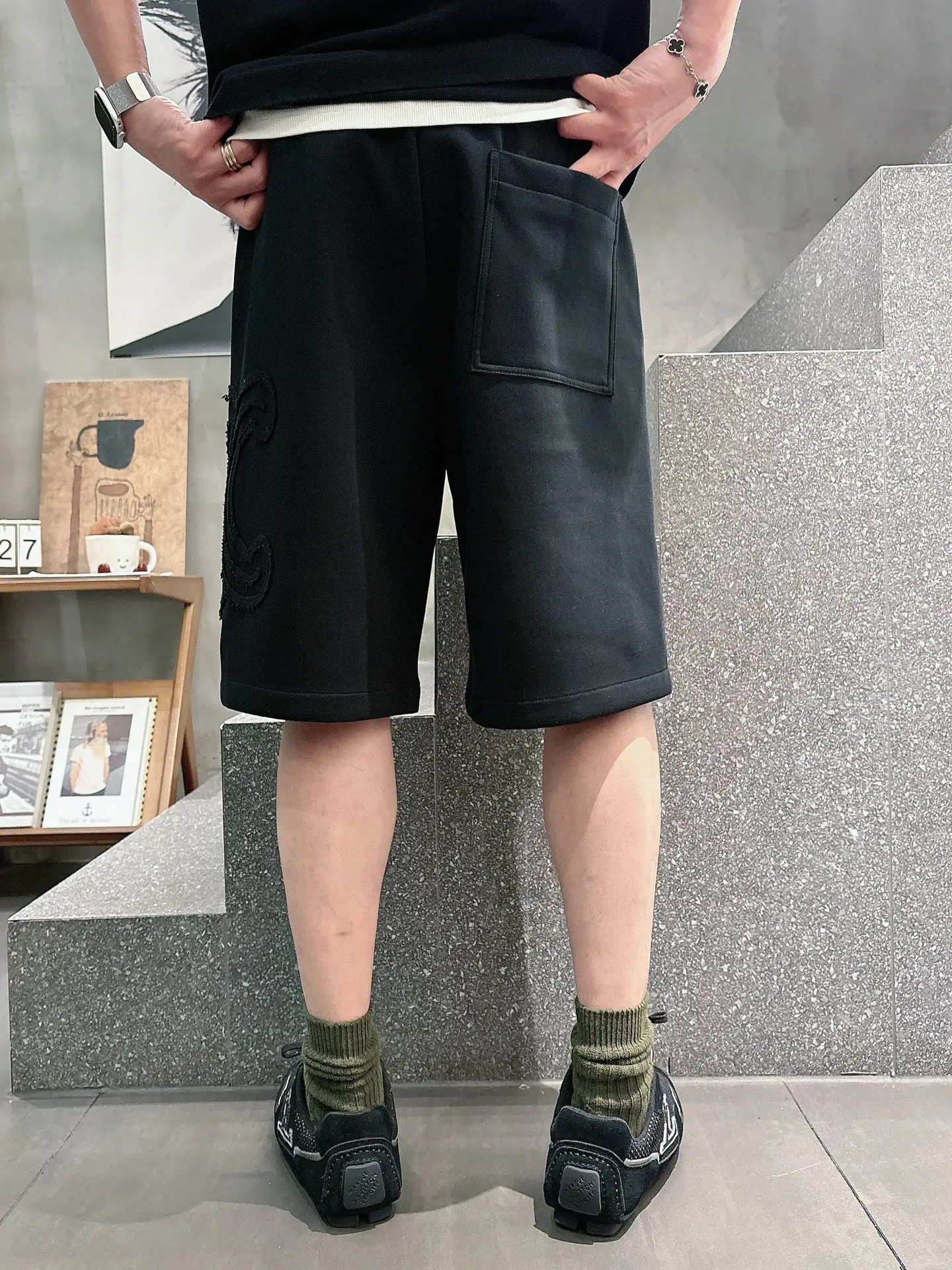 Logo Appliqué Cotton Jersey Shorts D20012049 — view 6