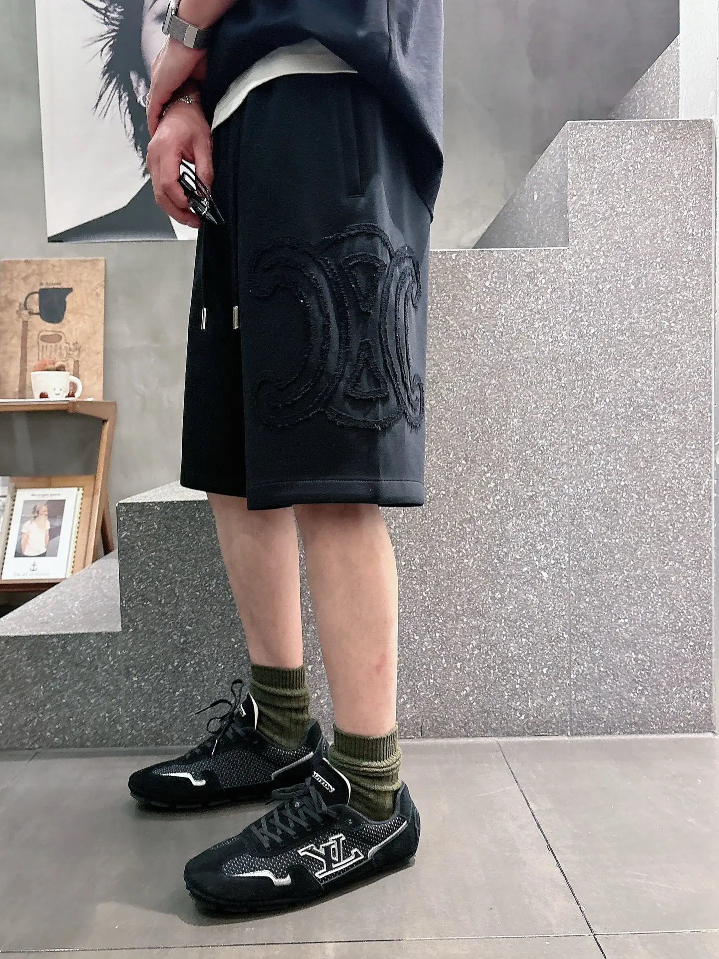 Logo Appliqué Cotton Jersey Shorts D20012049 — view 8